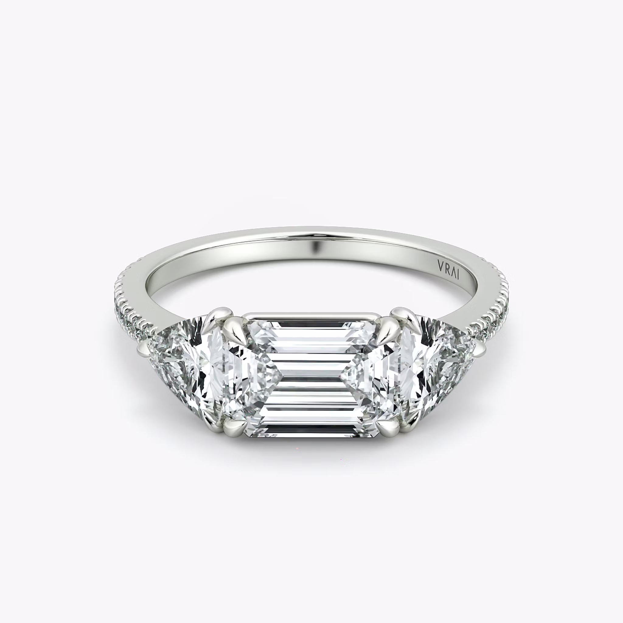 Three Stone Emerald | Platinum