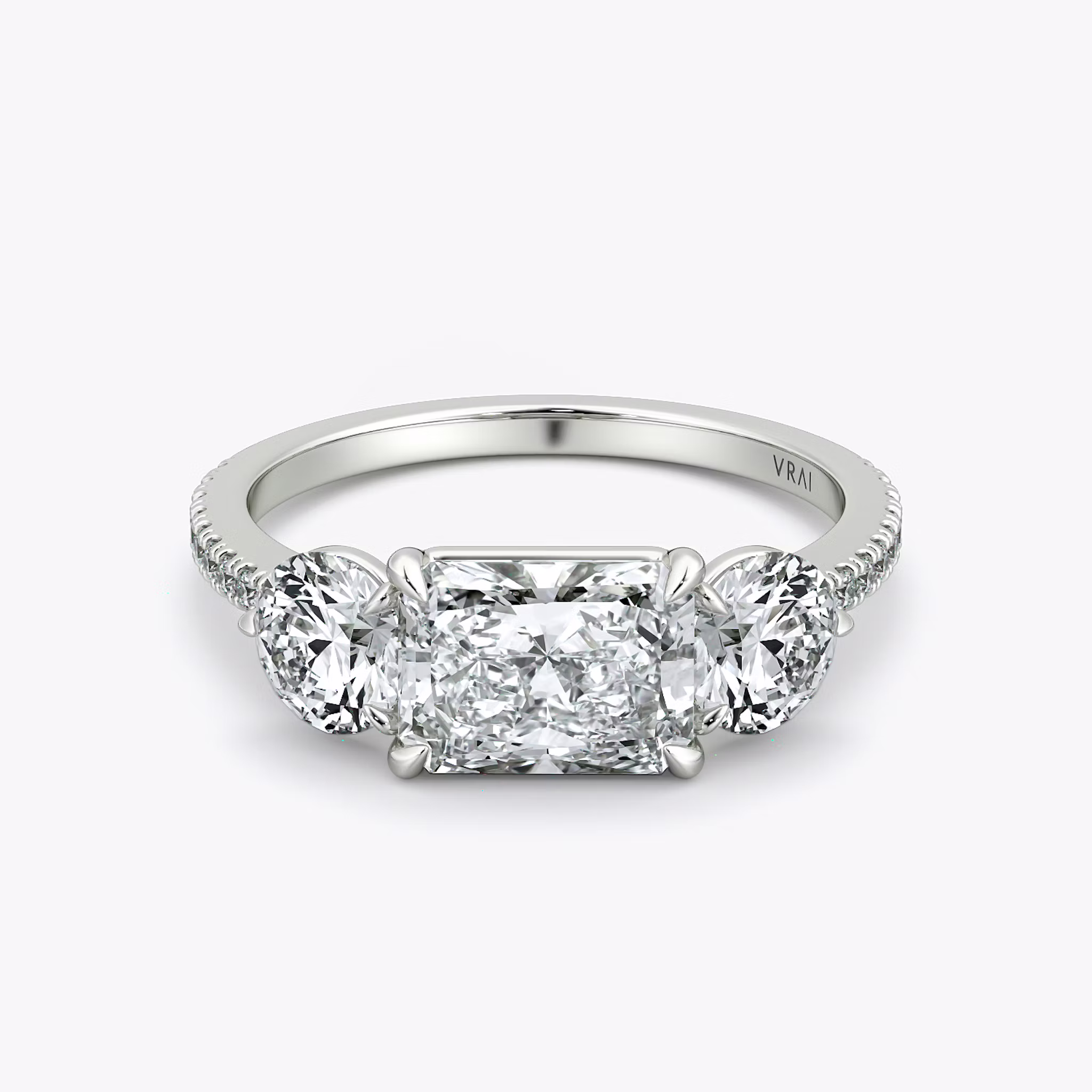 Three Stone Radiant | Platinum