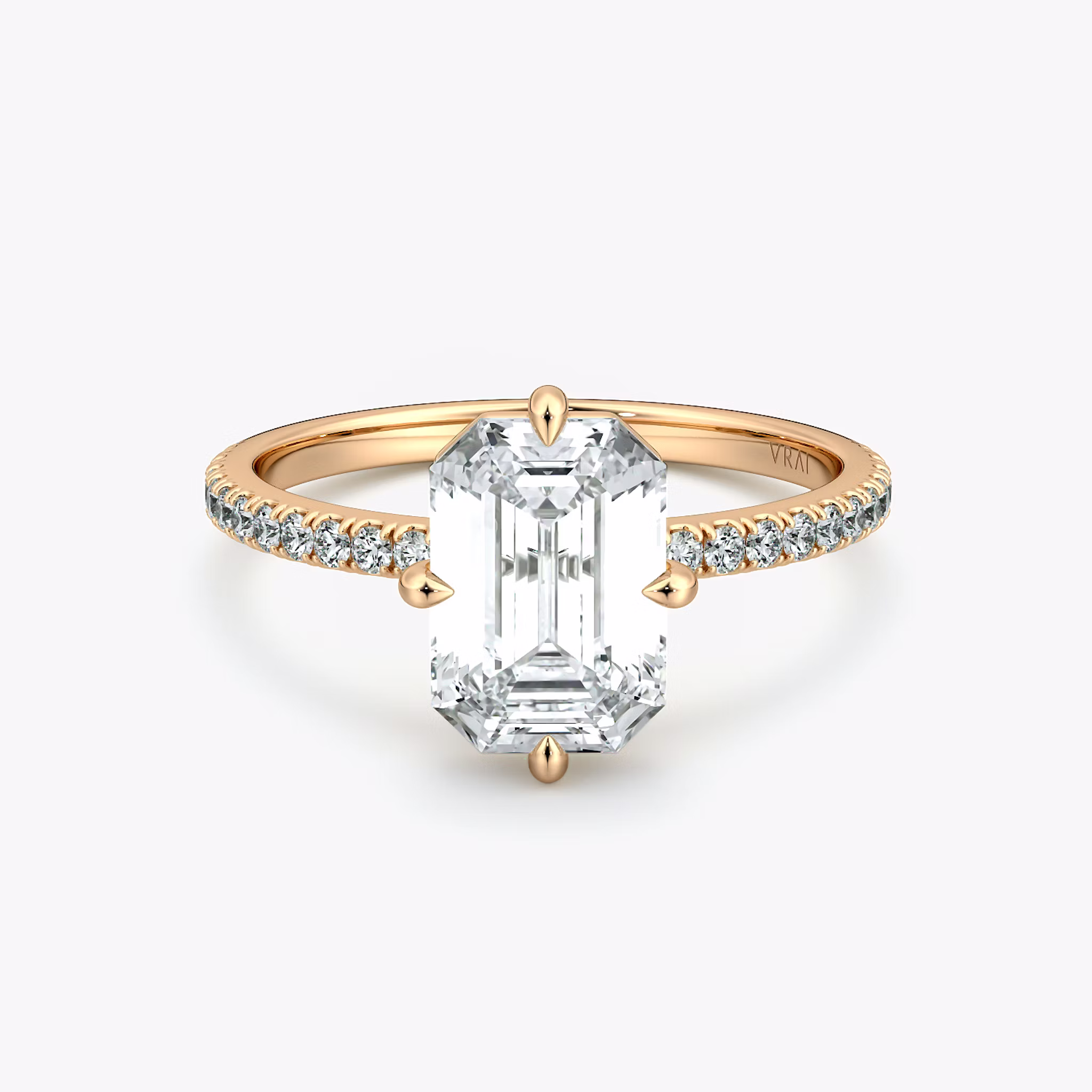 Compass Solitaire Emerald | Rose Gold