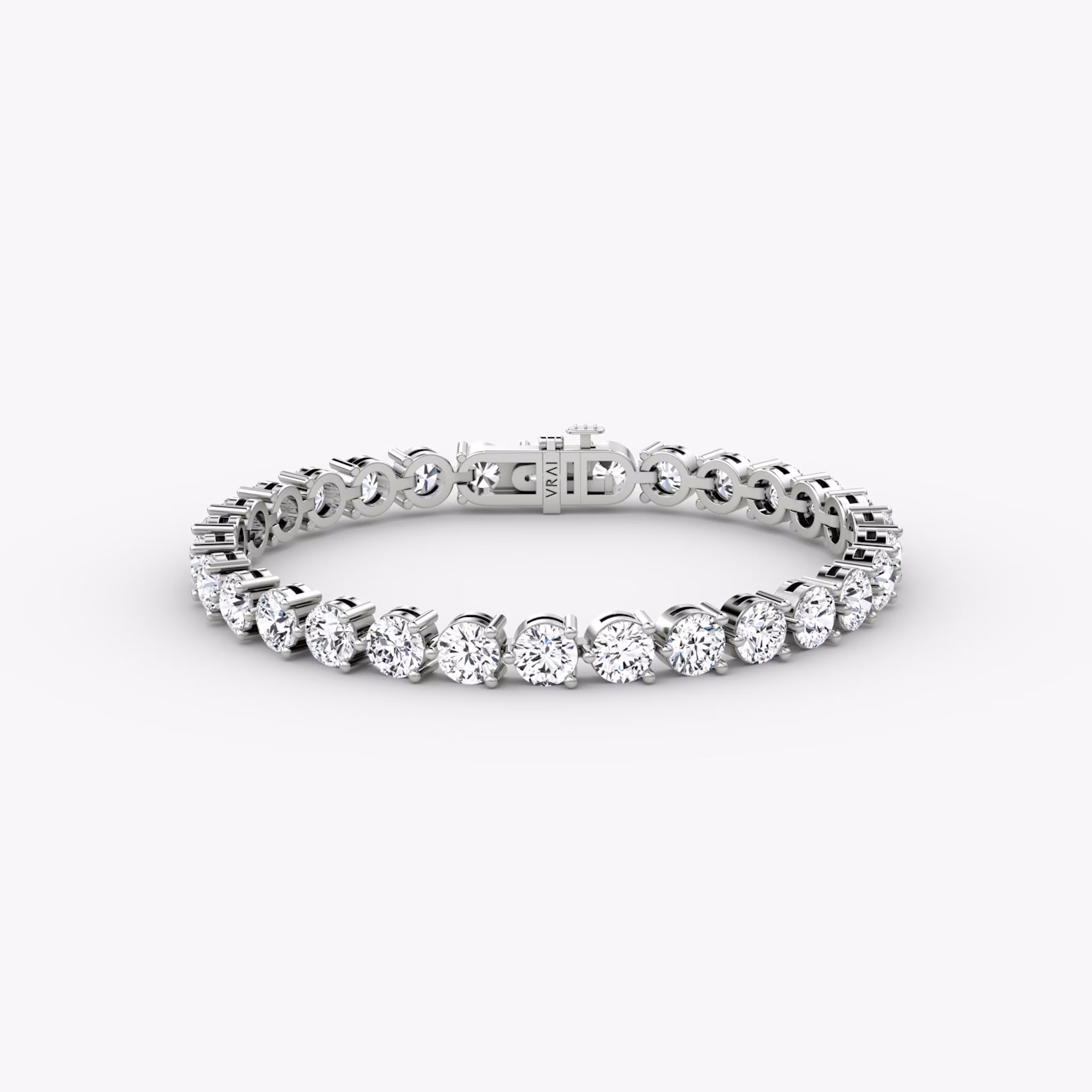 Tennis Bracelet | Round Brilliant | 14k | White Gold | diamondSize: extra-large | chainLength: 7.5
