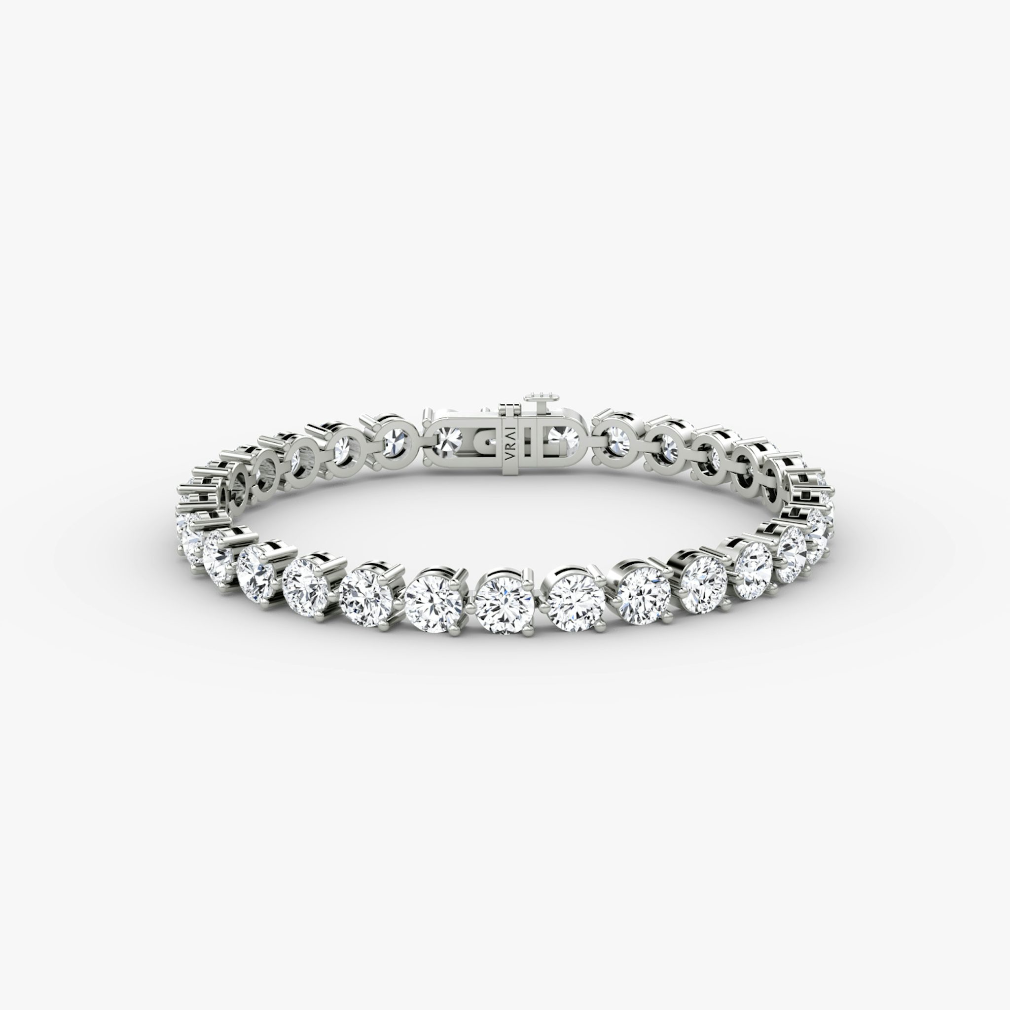 Tennis Bracelet | Round Brilliant | 14k | White Gold | diamondSize: extra-large | chainLength: 7.5