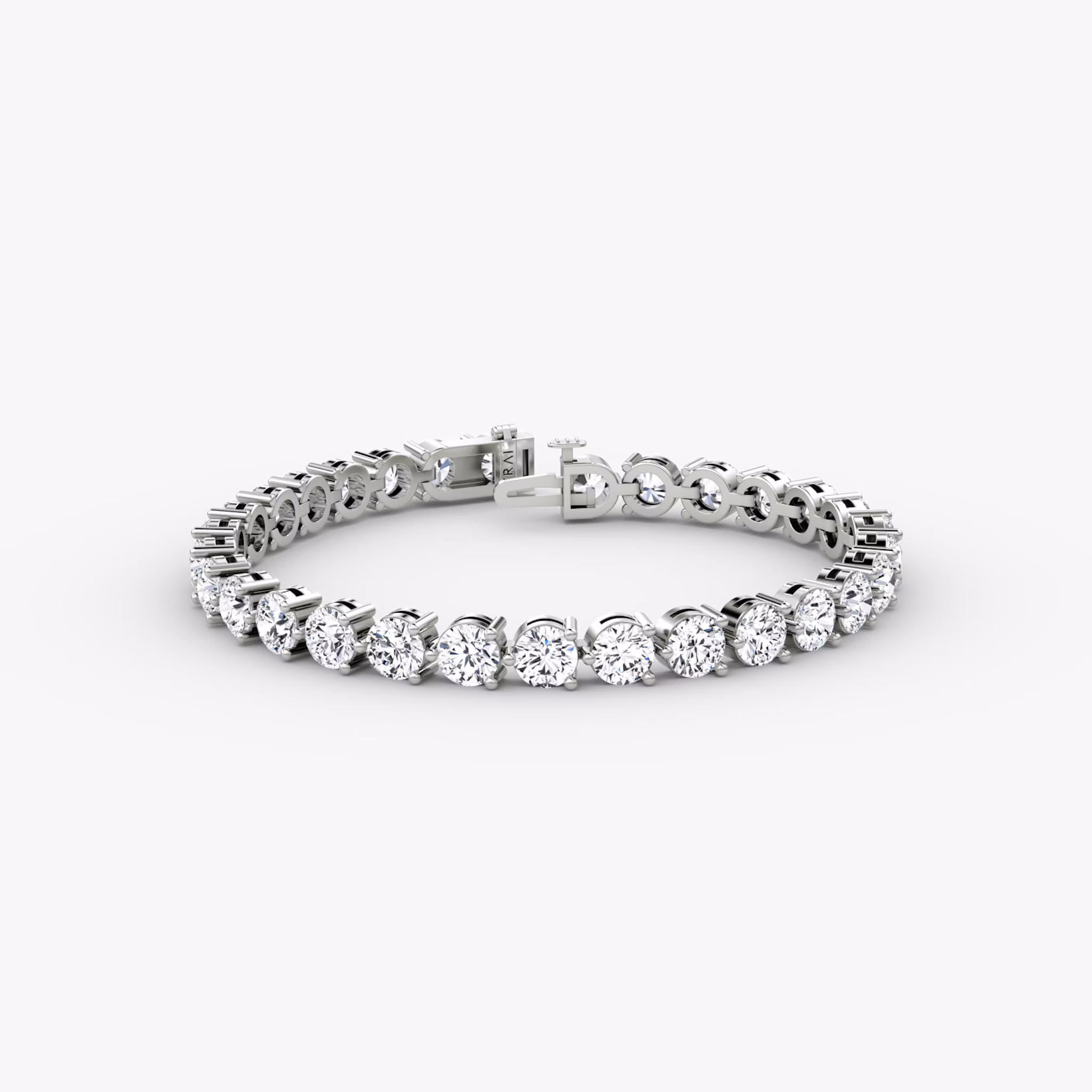 Tennis Bracelet | Round Brilliant | 14k | White Gold | diamondSize: extra-large | chainLength: 7.5