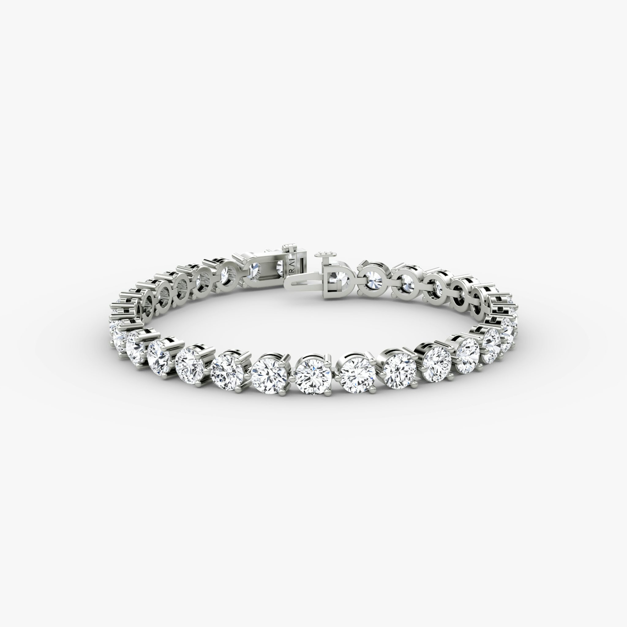 Tennis Bracelet | Round Brilliant | 14k | White Gold | diamondSize: extra-large | chainLength: 7.5
