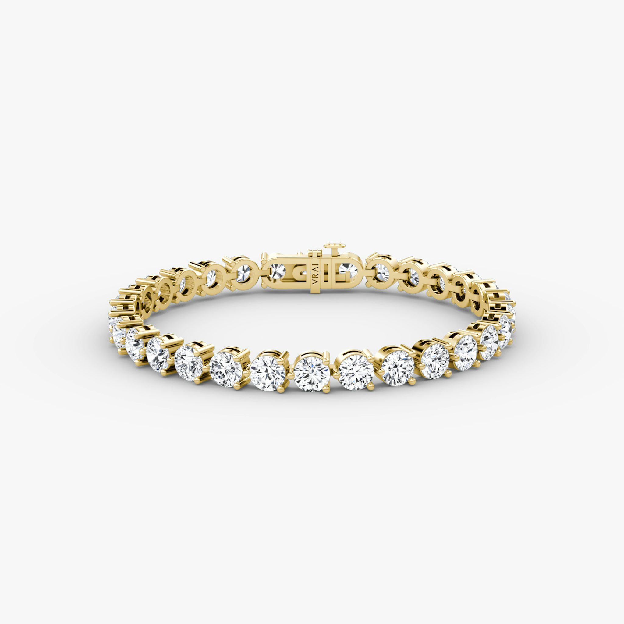 Tennis Armband | Rund | 14k | Gelbgold | diamondSize: extra-large | chainLength: 6