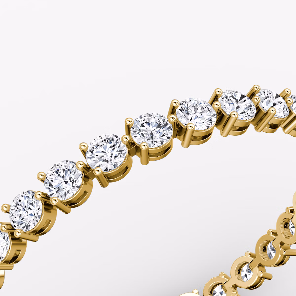 Tennis Bracelet | Round Brilliant | 14k | Yellow Gold | diamondSize: extra-large | chainLength: 7