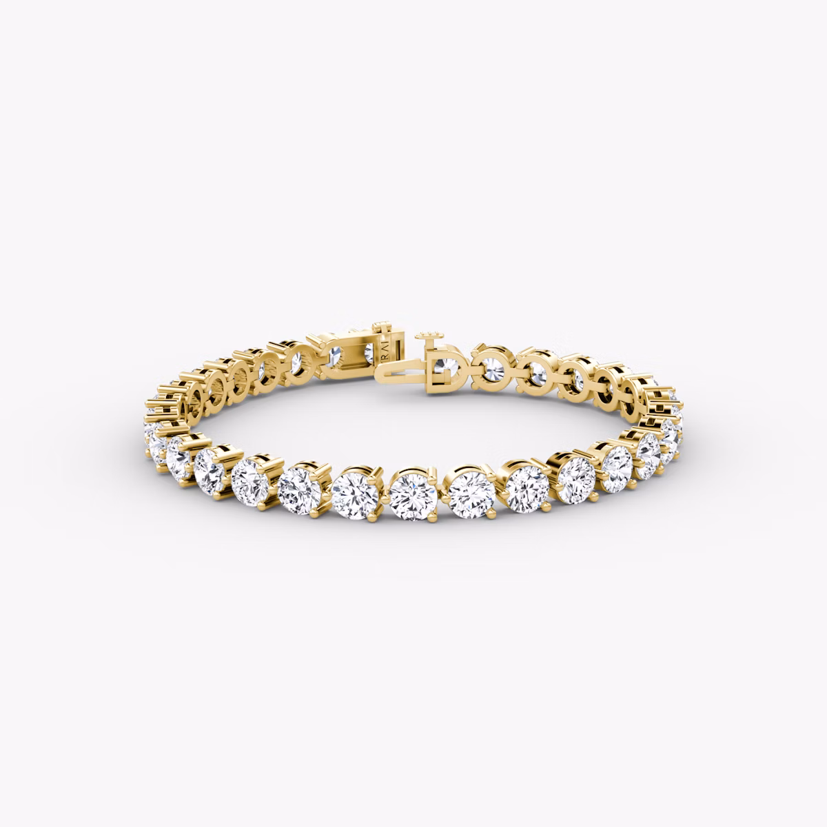 Tennis Bracelet | Round Brilliant | 14k | Yellow Gold | diamondSize: extra-large | chainLength: 7