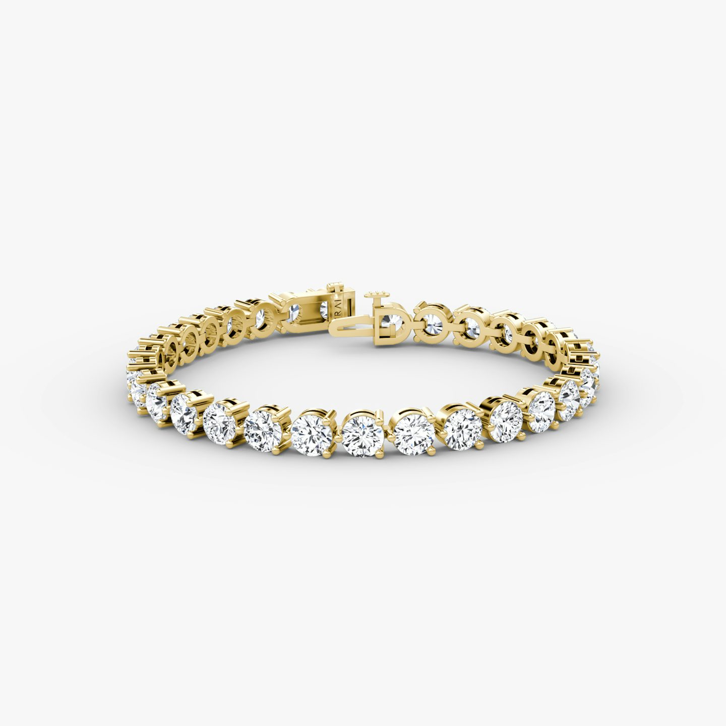 Tennis Bracelet | Round Brilliant | 14k | Yellow Gold | diamondSize: extra-large | chainLength: 6