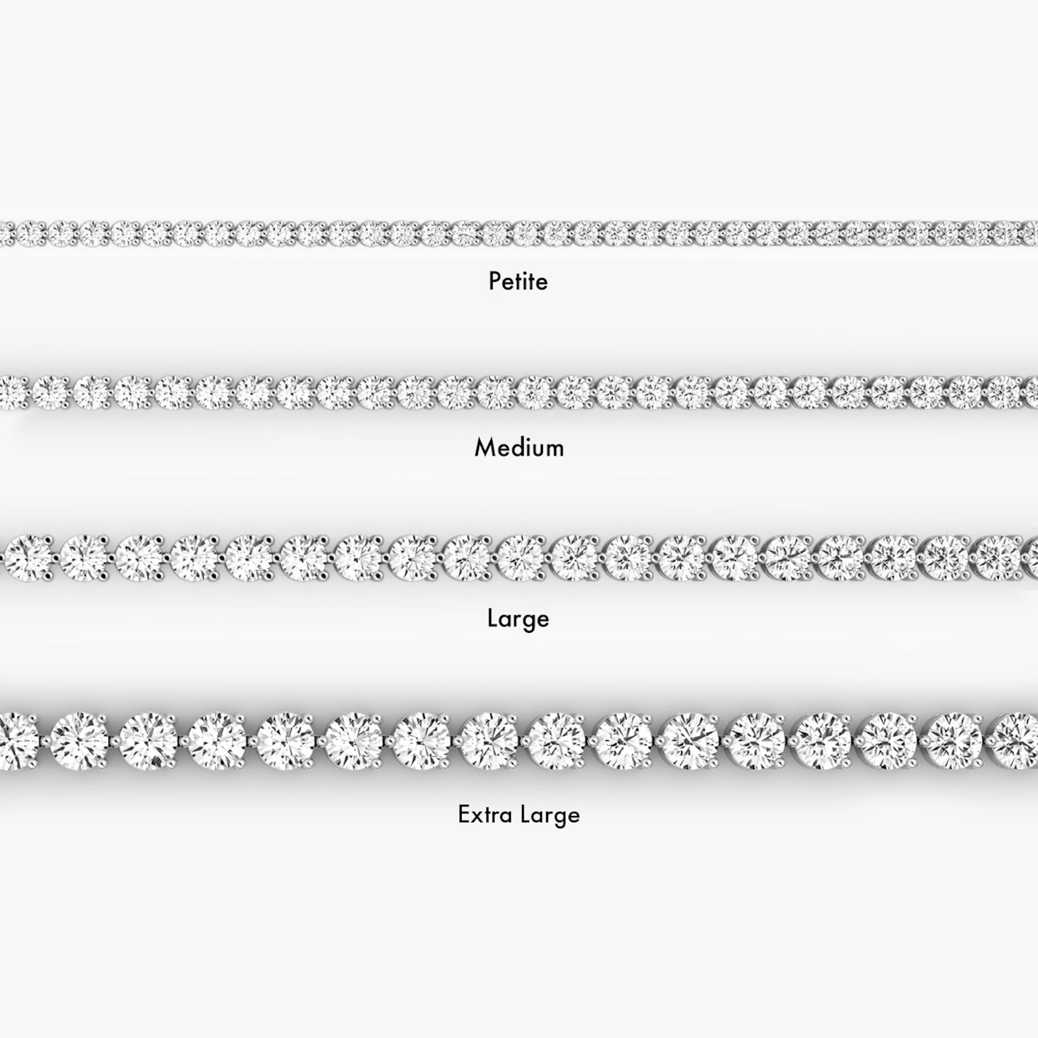 Tennis Bracelet | Round Brilliant | 14k | White Gold | diamondSize: extra-large | chainLength: 7.5