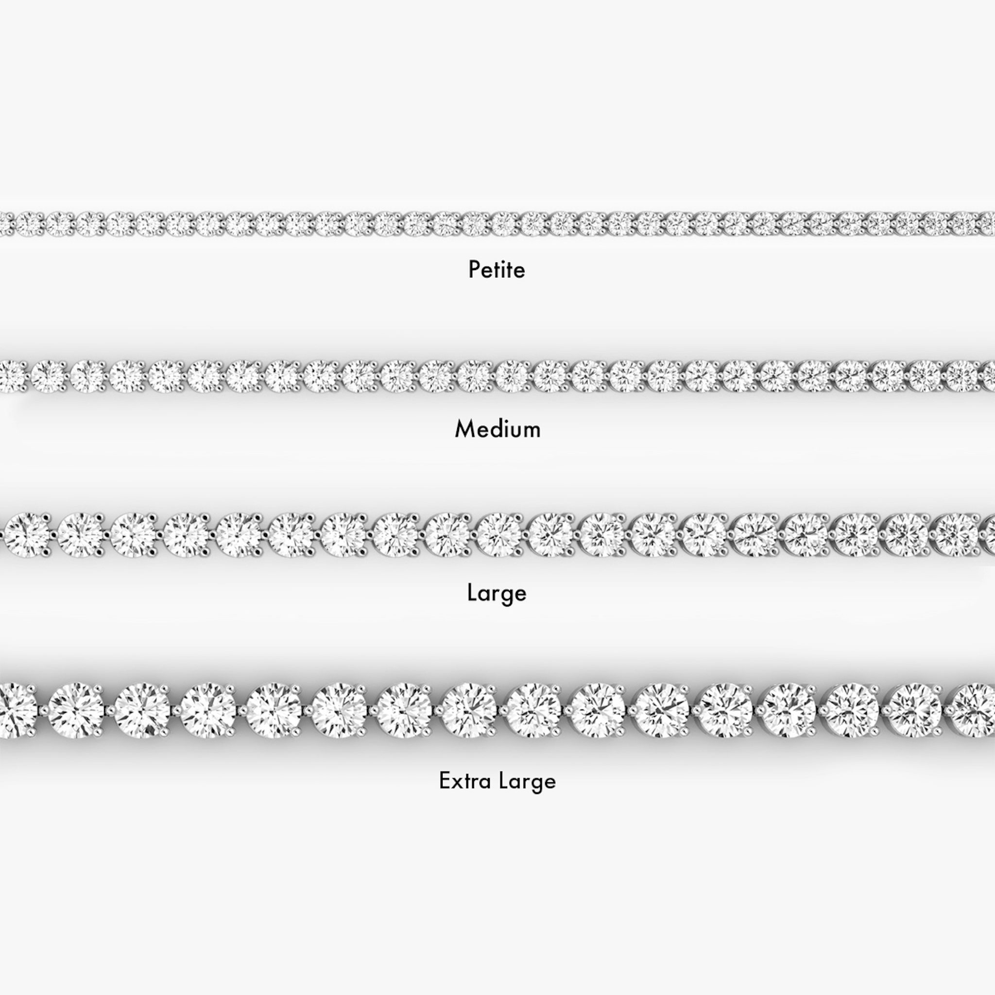 Tennis Bracelet | Round Brilliant | 14k | White Gold | diamondSize: extra-large | chainLength: 7.5
