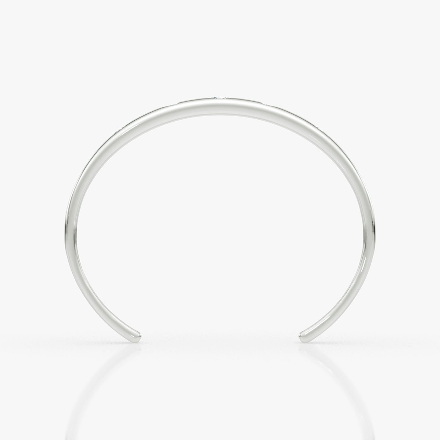 Mixed Shape Dome Armreif | oval+trillion+marquise | 14k | Weißgold | wristSize: Medium