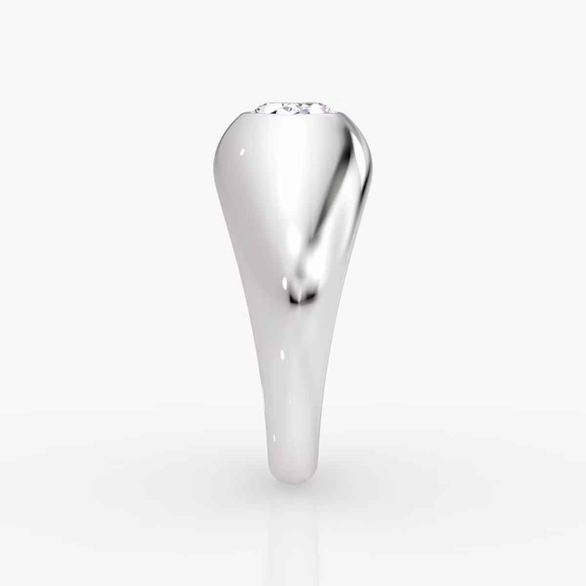 Petite Oval Dome Band | Oval | 14k | White Gold