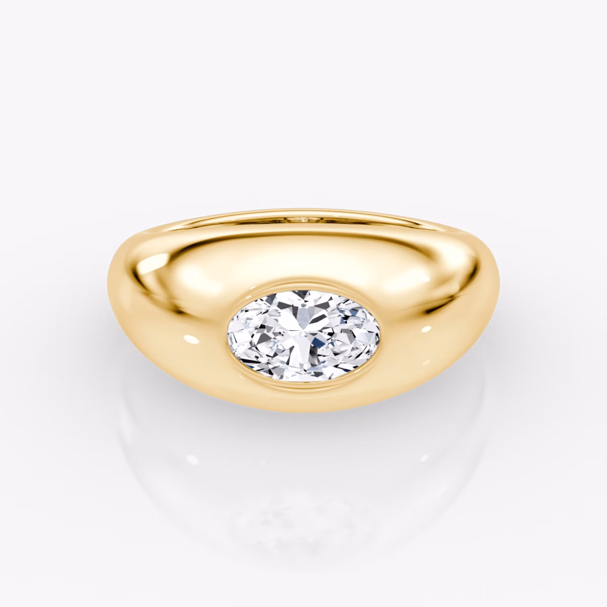 Petite Oval Dome Band | Oval | 14k | Yellow Gold