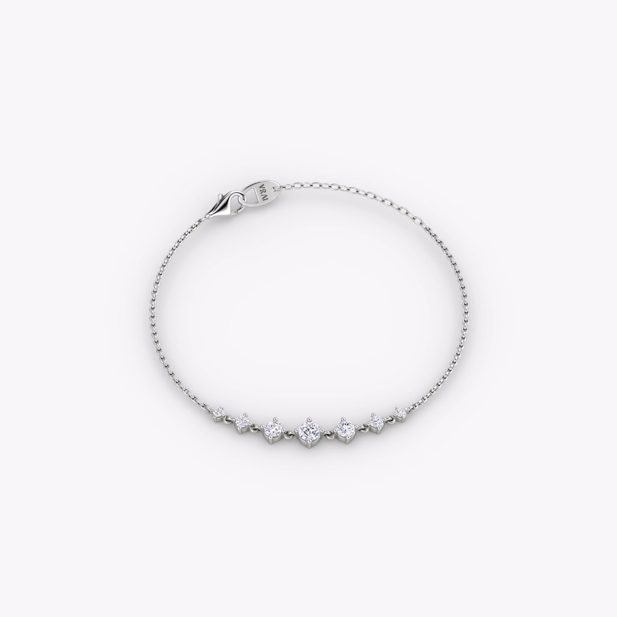 Linked Tennis Bracelet Round Brilliant | White Gold