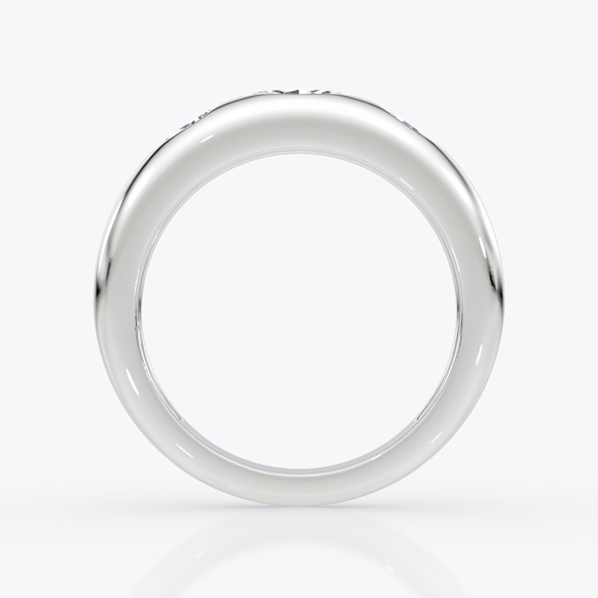 Mixed Shape Dome Band | Marquise and Pear | 14k | White Gold