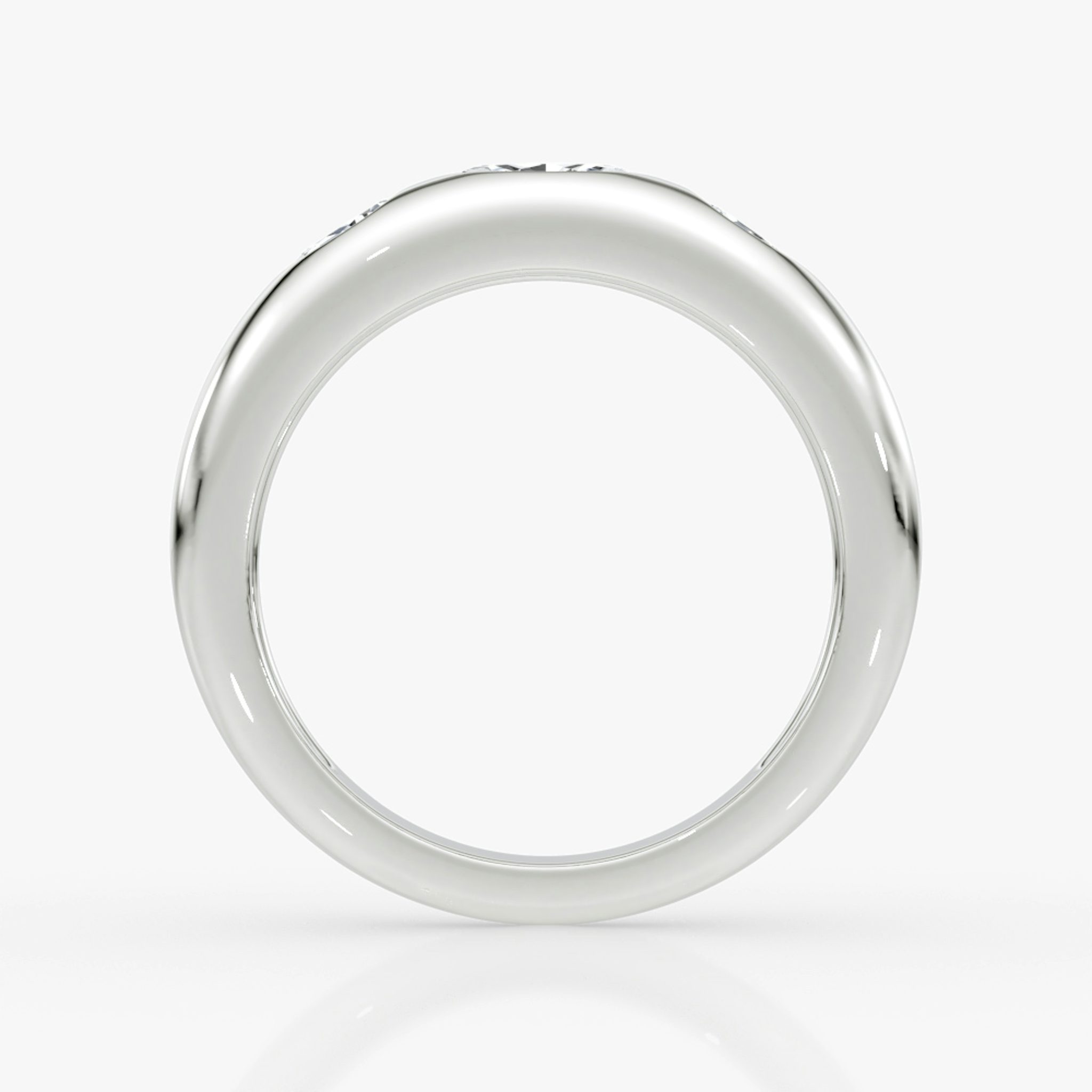 Mixed Shape Dome Band | Marquise and Pear | 14k | White Gold