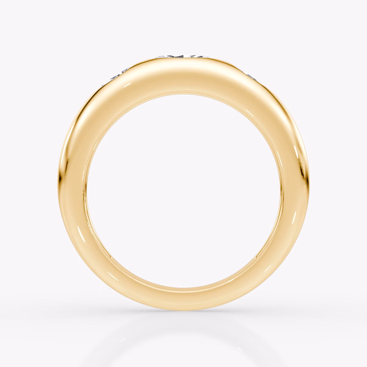 Mixed Shape Dome Band | Marquise and Pear | 14k | Yellow Gold