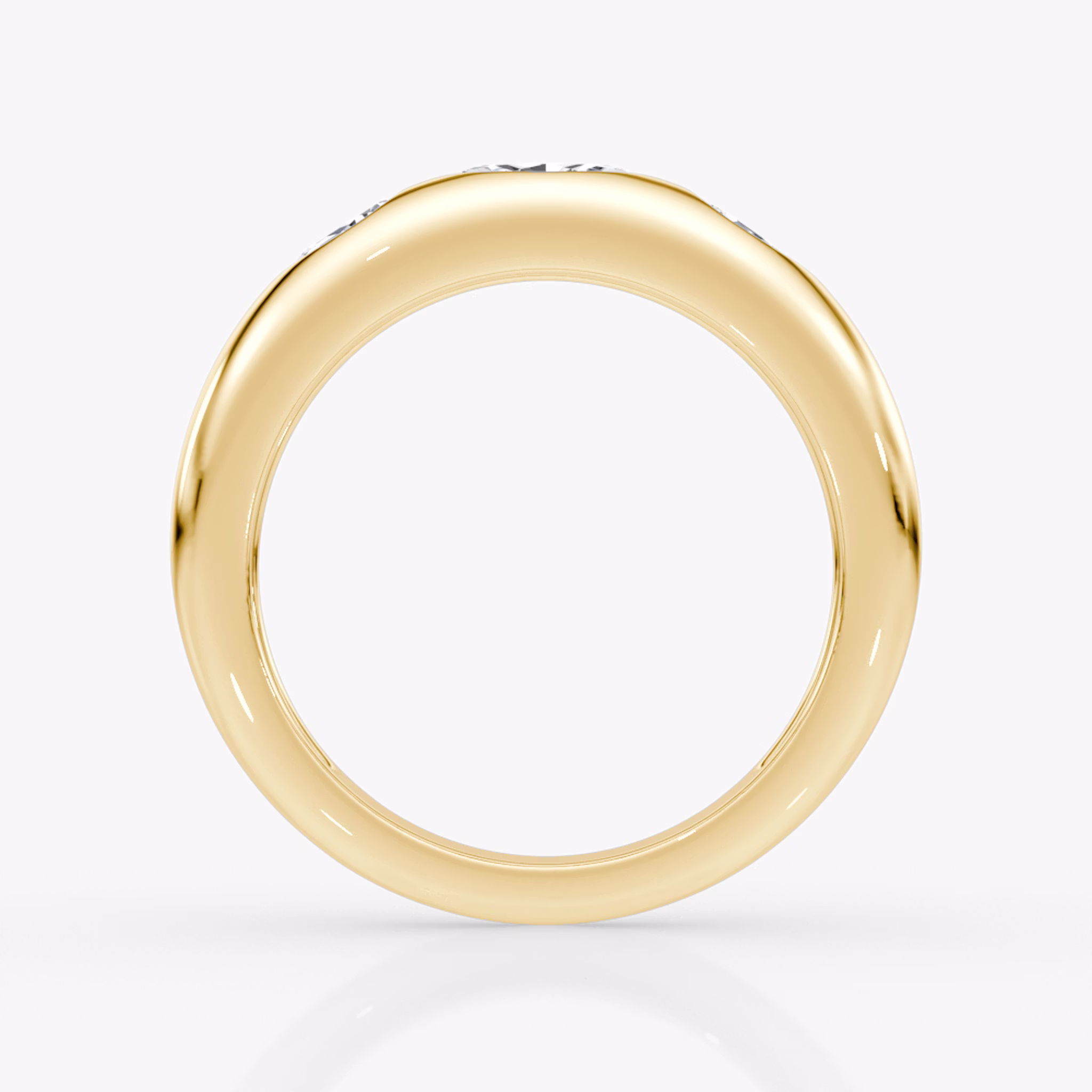 Mixed Shape Dome Band | Marquise and Pear | 14k | Yellow Gold