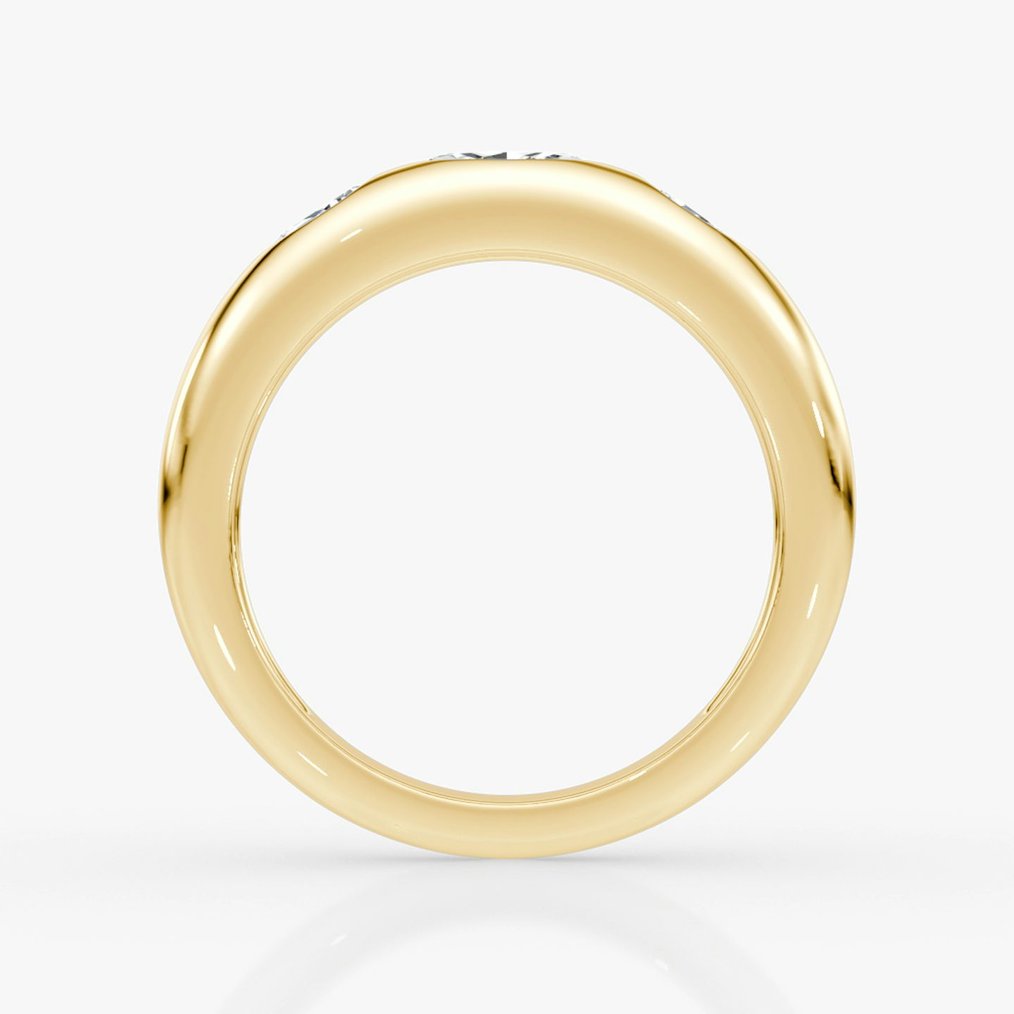 Mixed Shape Dome Band | Marquise and Pear | 14k | Yellow Gold