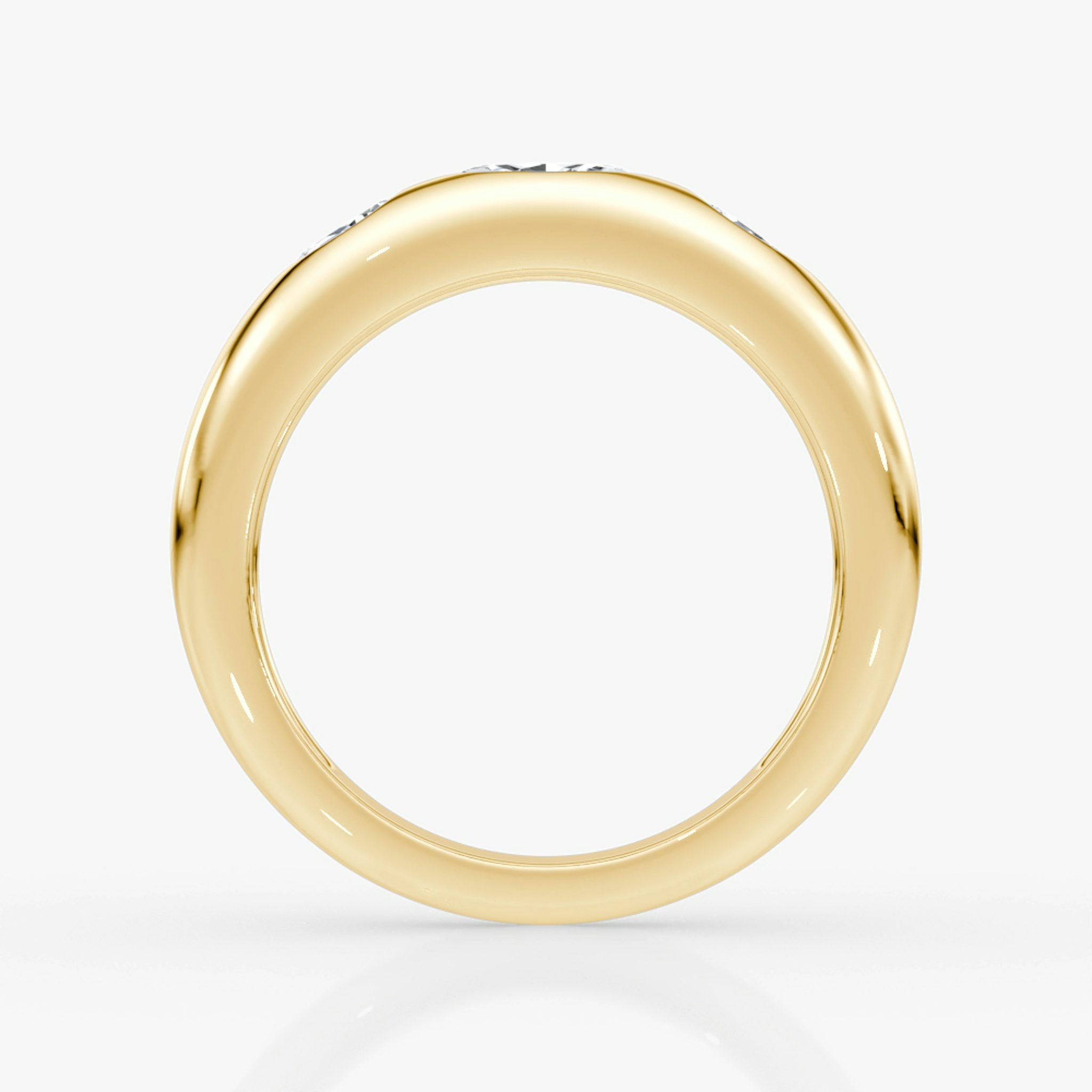 Mixed Shape Dome Band | Marquise and Pear | 14k | Yellow Gold