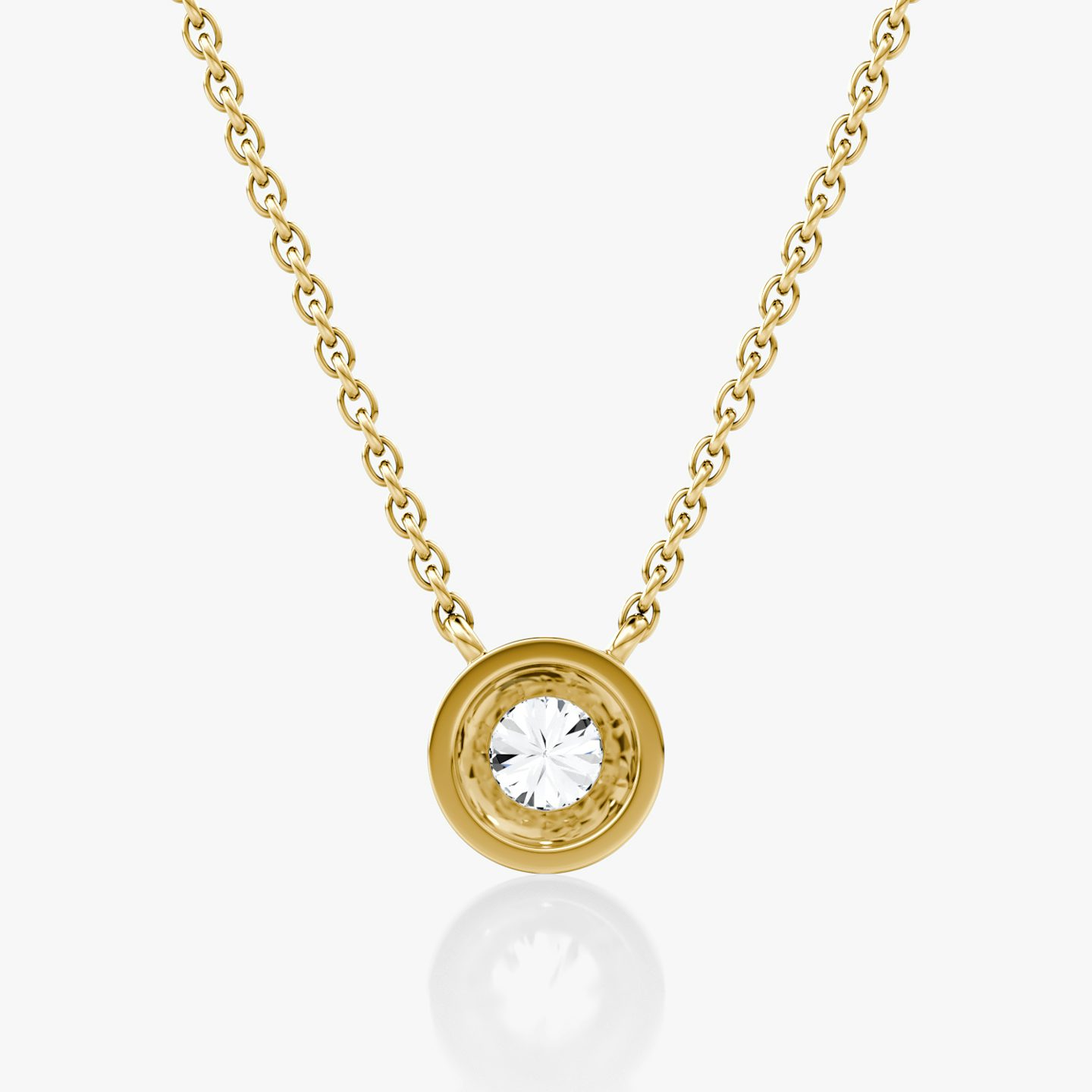 Dome Solitaire Necklace | 14k | Yellow Gold | caratWeight: 0.25ct