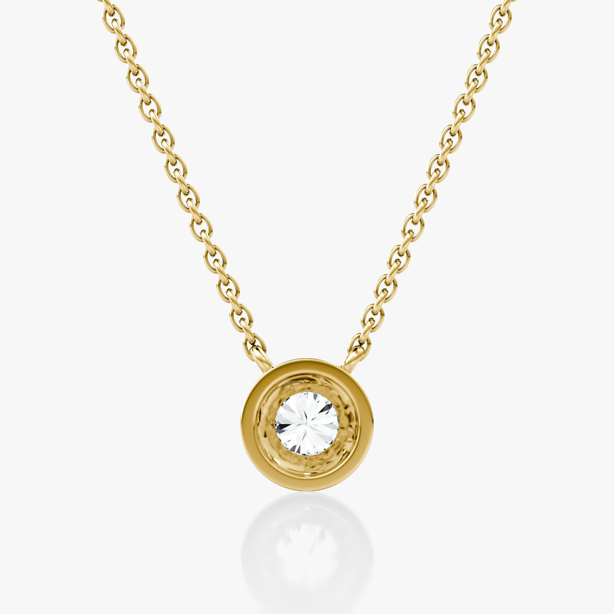 Dome Solitaire Necklace | 14k | Yellow Gold | caratWeight: 0.25ct