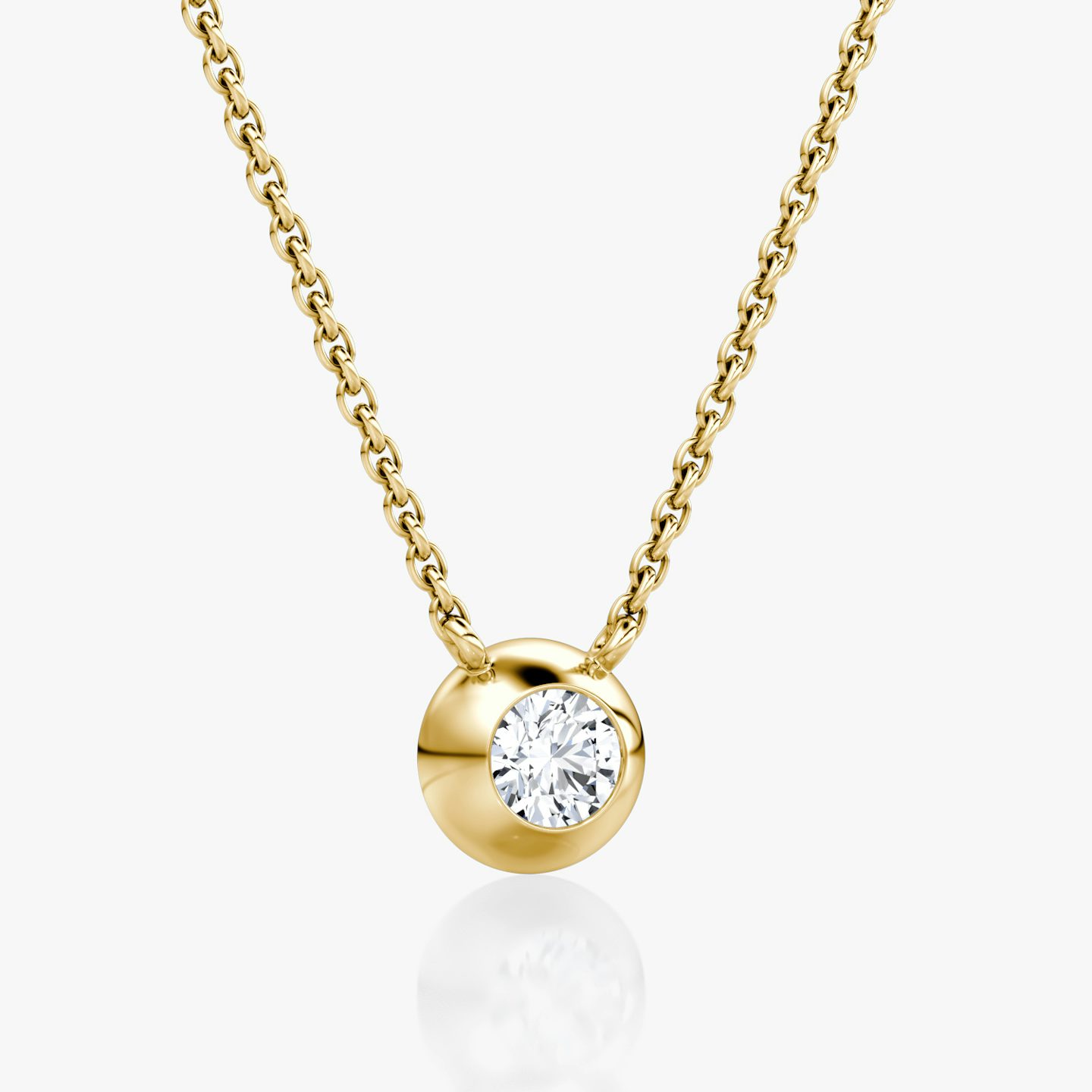 Dome Solitaire Necklace | 14k | Yellow Gold | caratWeight: 0.25ct
