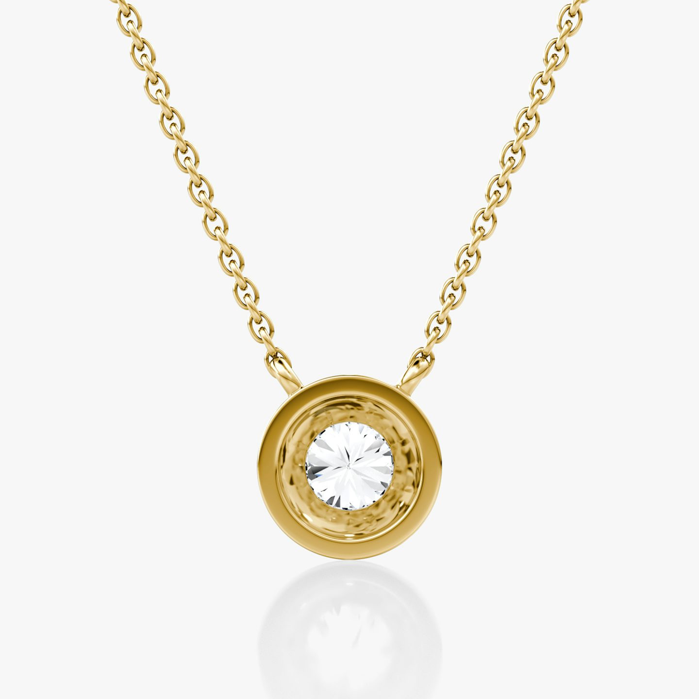 Dome Solitaire Necklace | 14k | Yellow Gold | caratWeight: 0.50ct