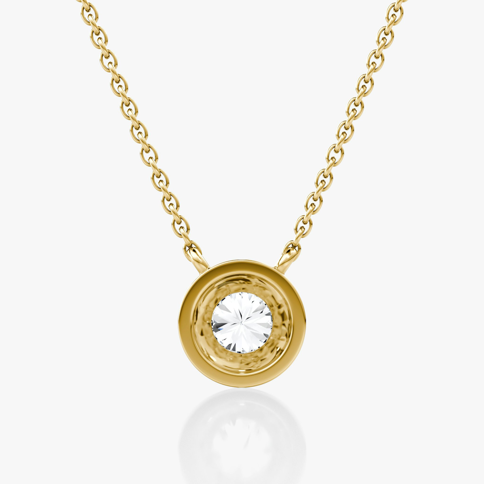 Dome Solitaire Necklace | 14k | Yellow Gold | caratWeight: 0.50ct