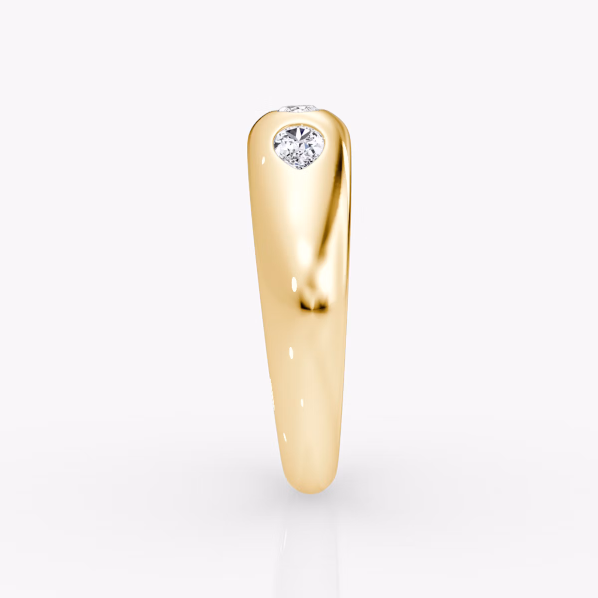 Mixed Shape Dome Band | Marquise and Pear | 14k | Yellow Gold
