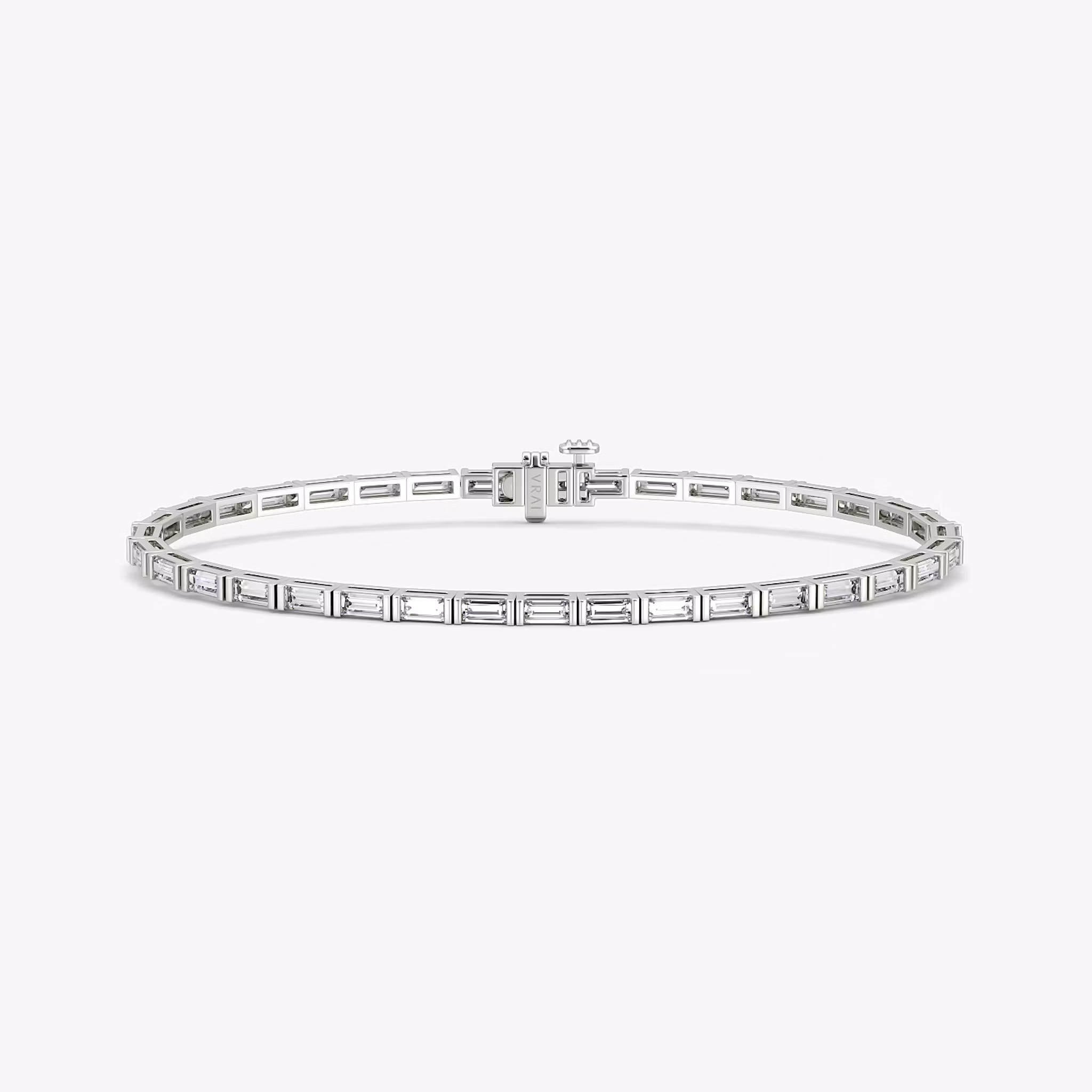 Baguette Tennis Bracelet Baguette | White Gold