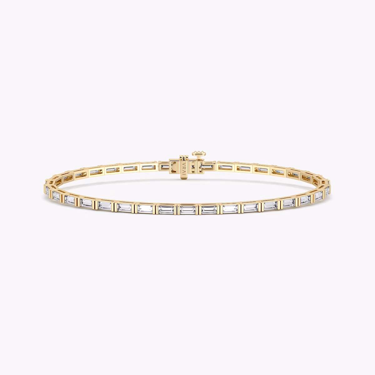 Baguette Tennis Bracelet | Baguette | 14k | Yellow Gold | diamondSize: medium | chainLength: 6.5