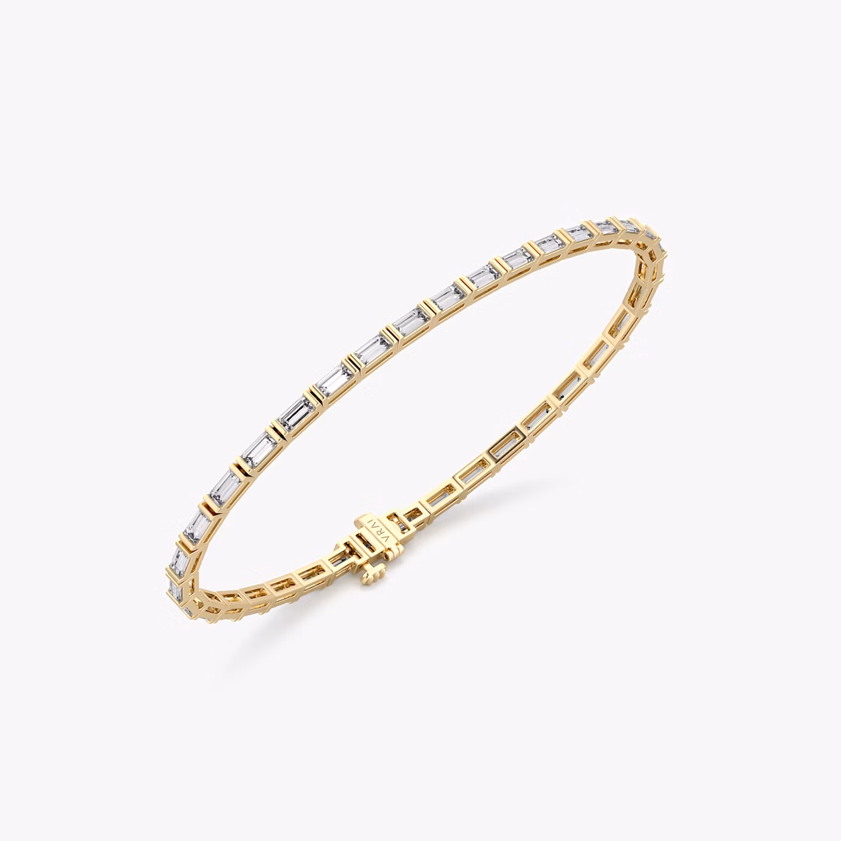 Baguette Tennis Bracelet | Baguette | 14k | Yellow Gold | diamondSize: medium | chainLength: 6.5