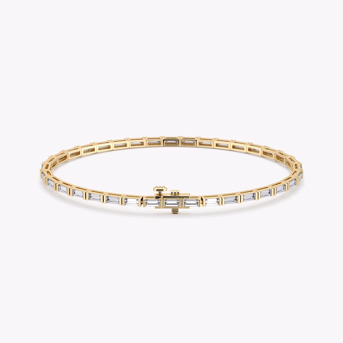 Baguette Tennis Bracelet | Baguette | 14k | Yellow Gold | diamondSize: medium | chainLength: 6.5
