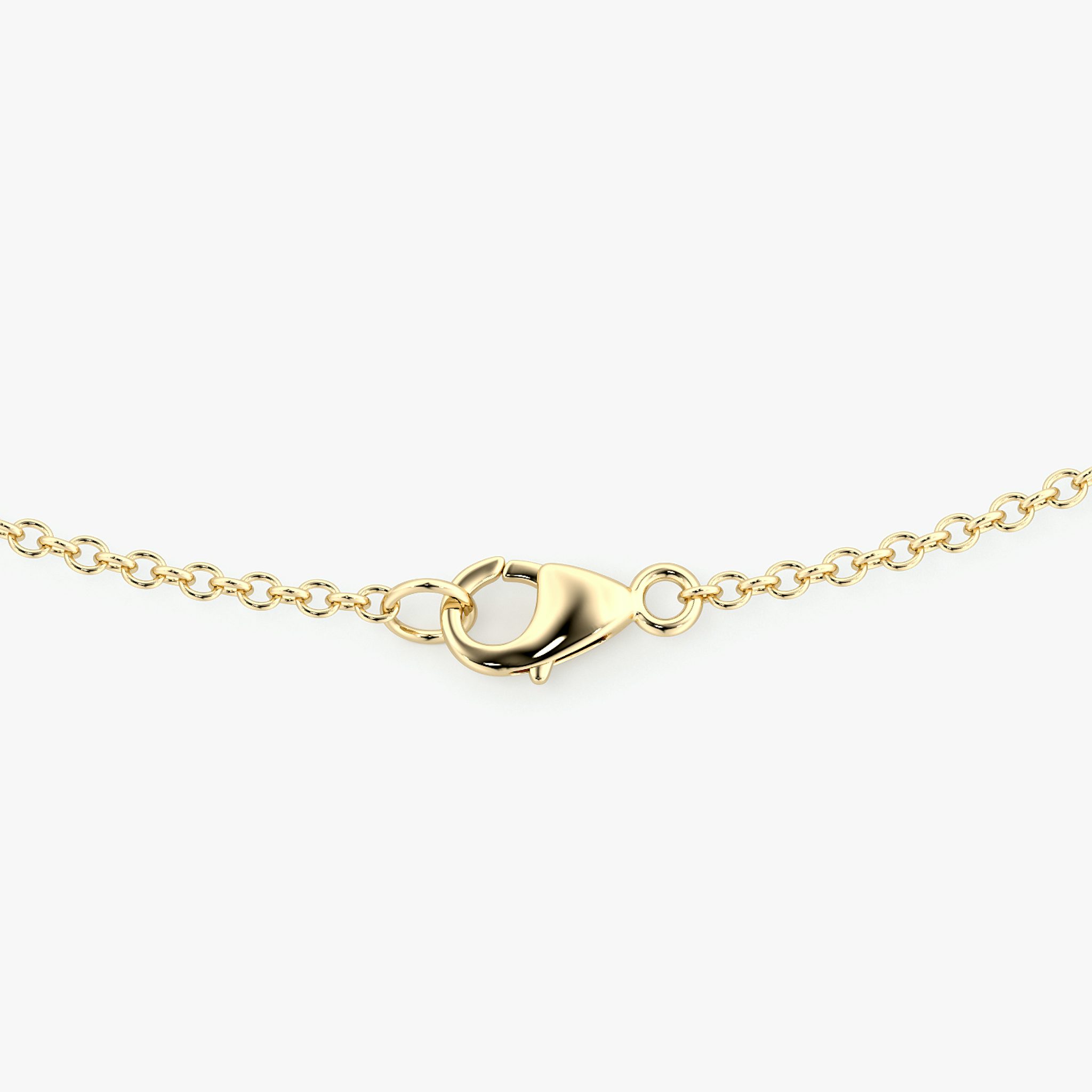 Pear Silhouette Necklace | Round Brilliant | 14k | Yellow Gold | chainLength: 16-18
