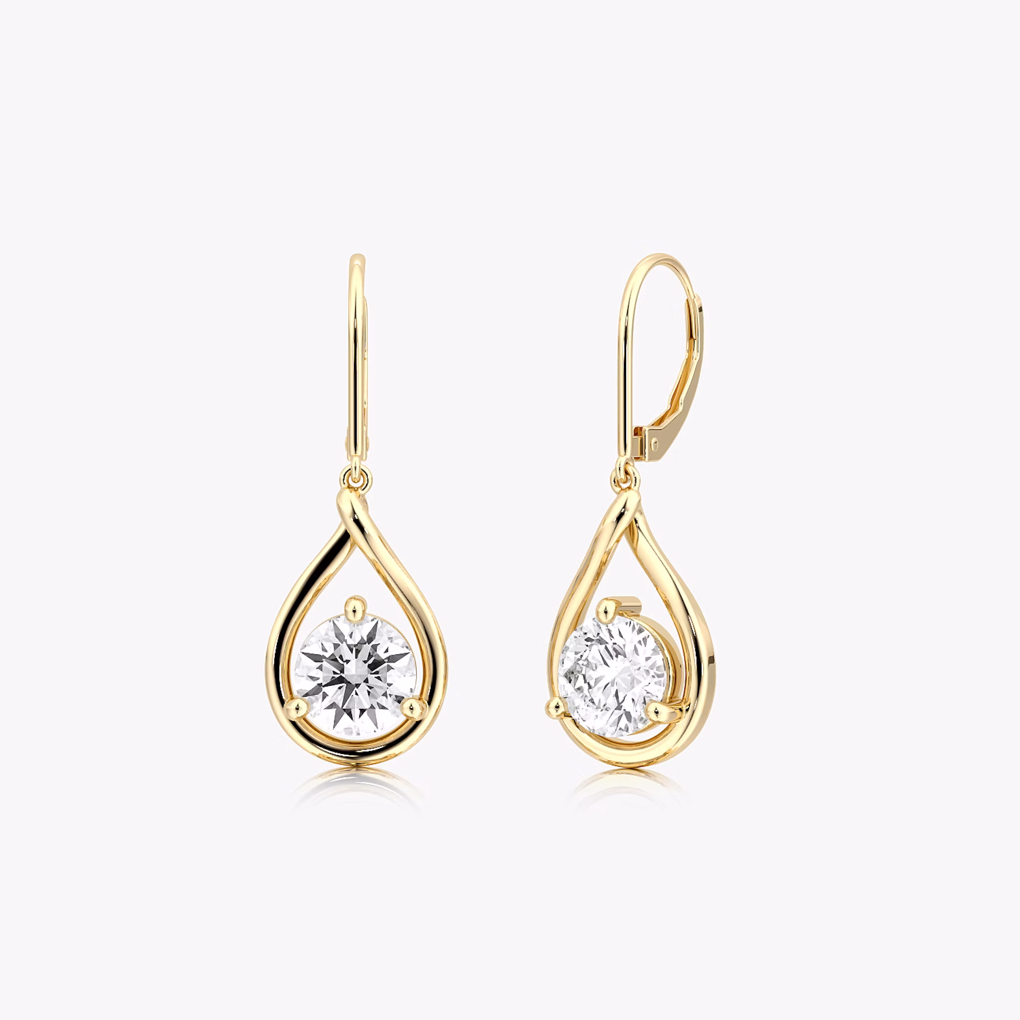 Shown with right earring, left earring