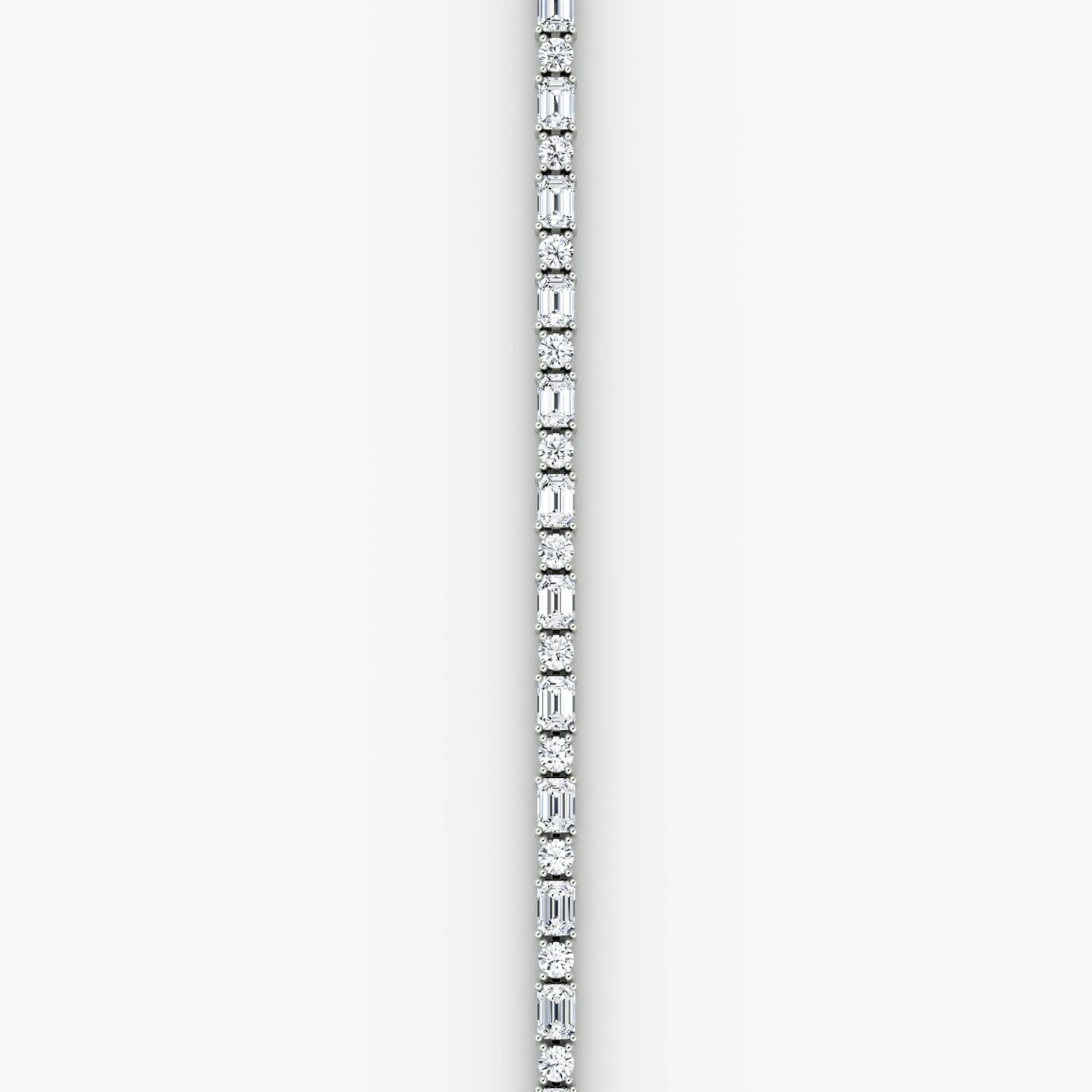 Pulsera de Tenis Mixed Shape | Brillante y Esmeralda | 14k | Oro blanco | chainLength: 6.5