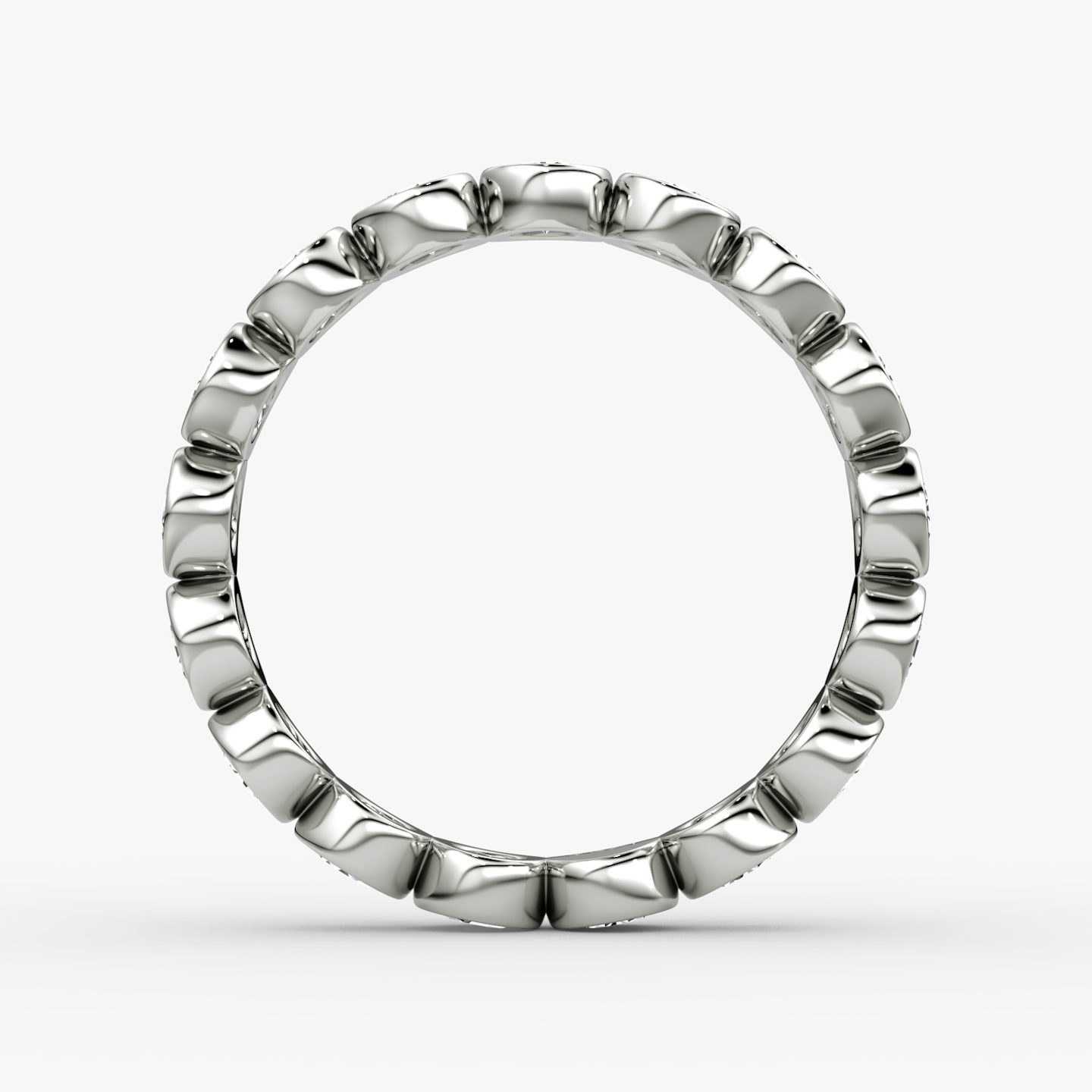 The Bezel Eternity Band | Round Brilliant | 18k | White Gold | diamondSize: petite