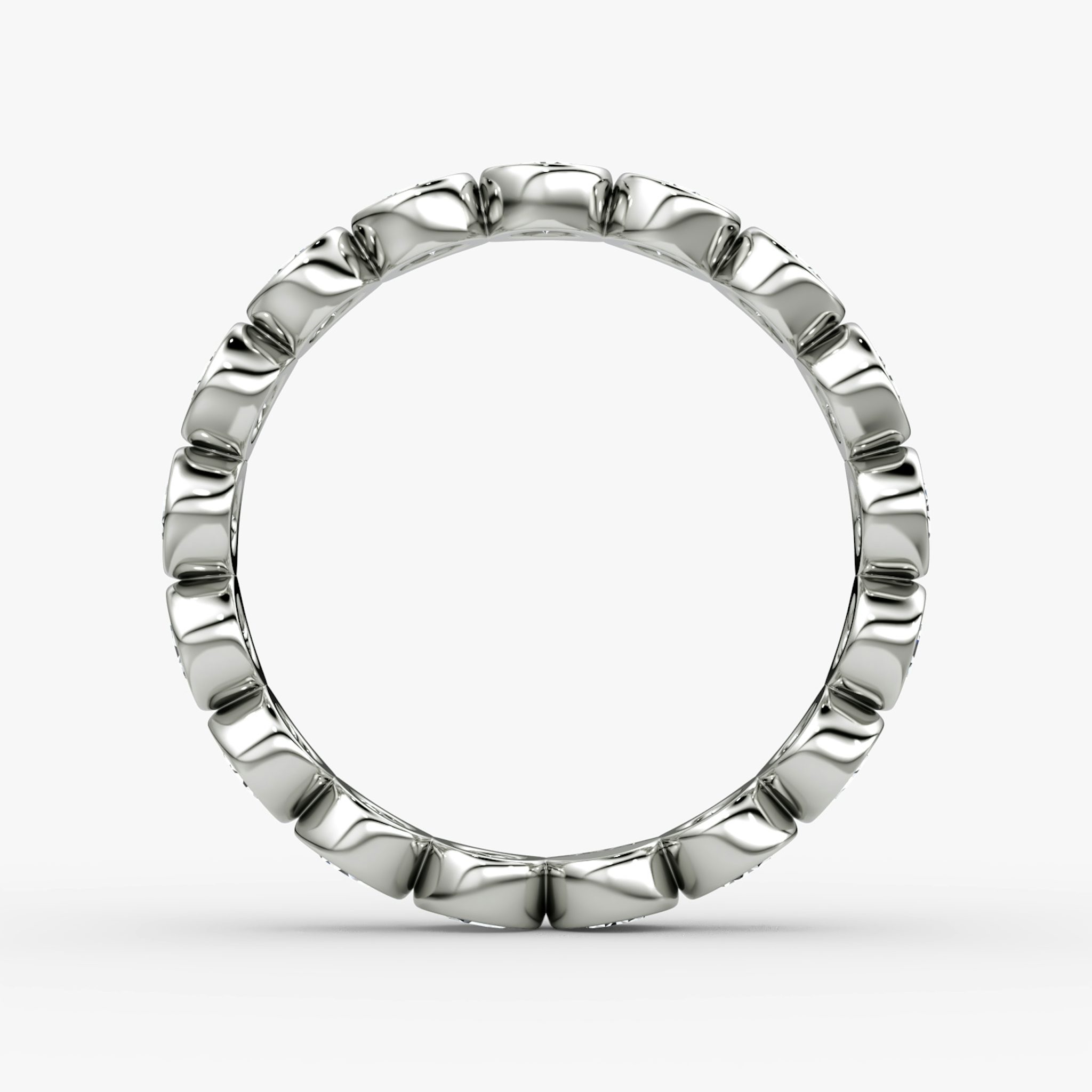 The Bezel Eternity Band | Round Brilliant | 18k | White Gold | diamondSize: petite