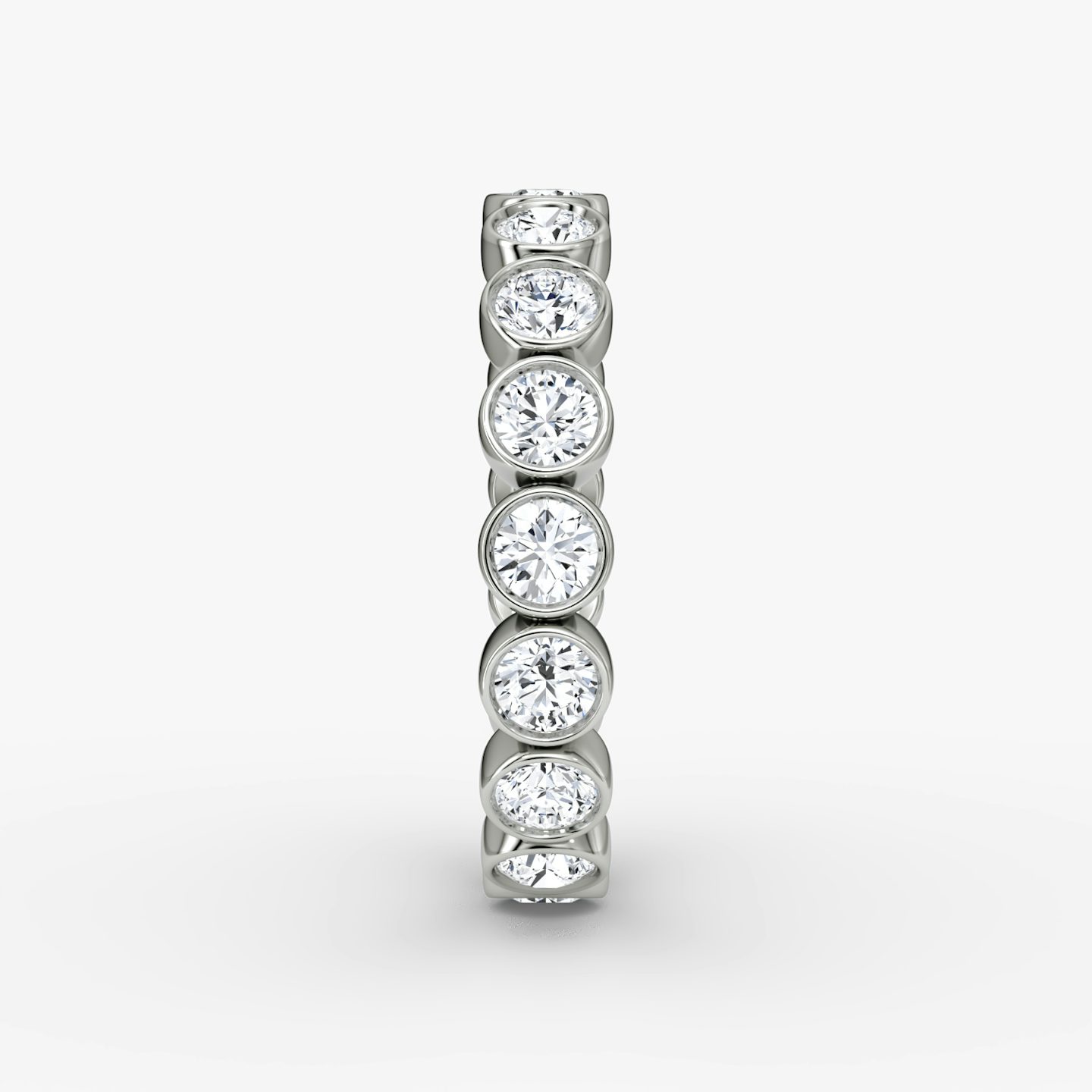 The Bezel Eternity Band | Round Brilliant | 18k | White Gold | diamondSize: petite