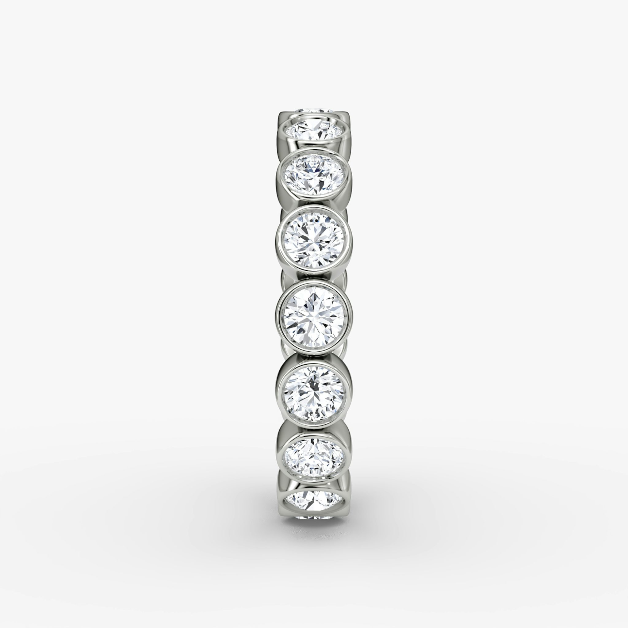 The Bezel Eternity Band | Round Brilliant | 18k | White Gold | diamondSize: petite