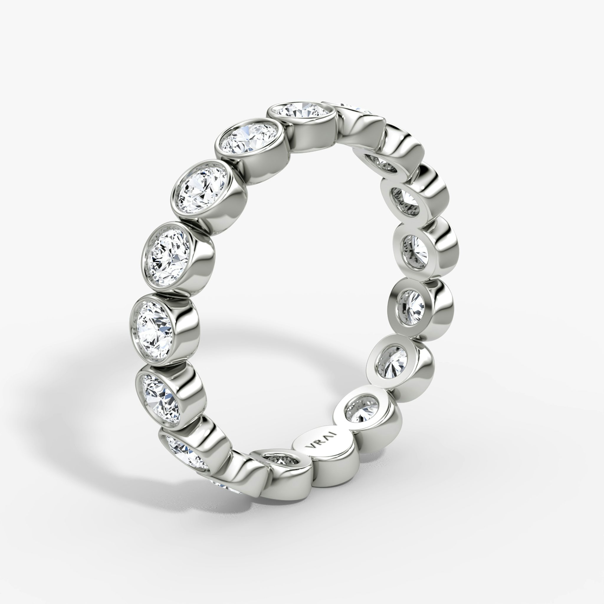 The Bezel Eternity Band | Round Brilliant | 18k | White Gold | diamondSize: petite