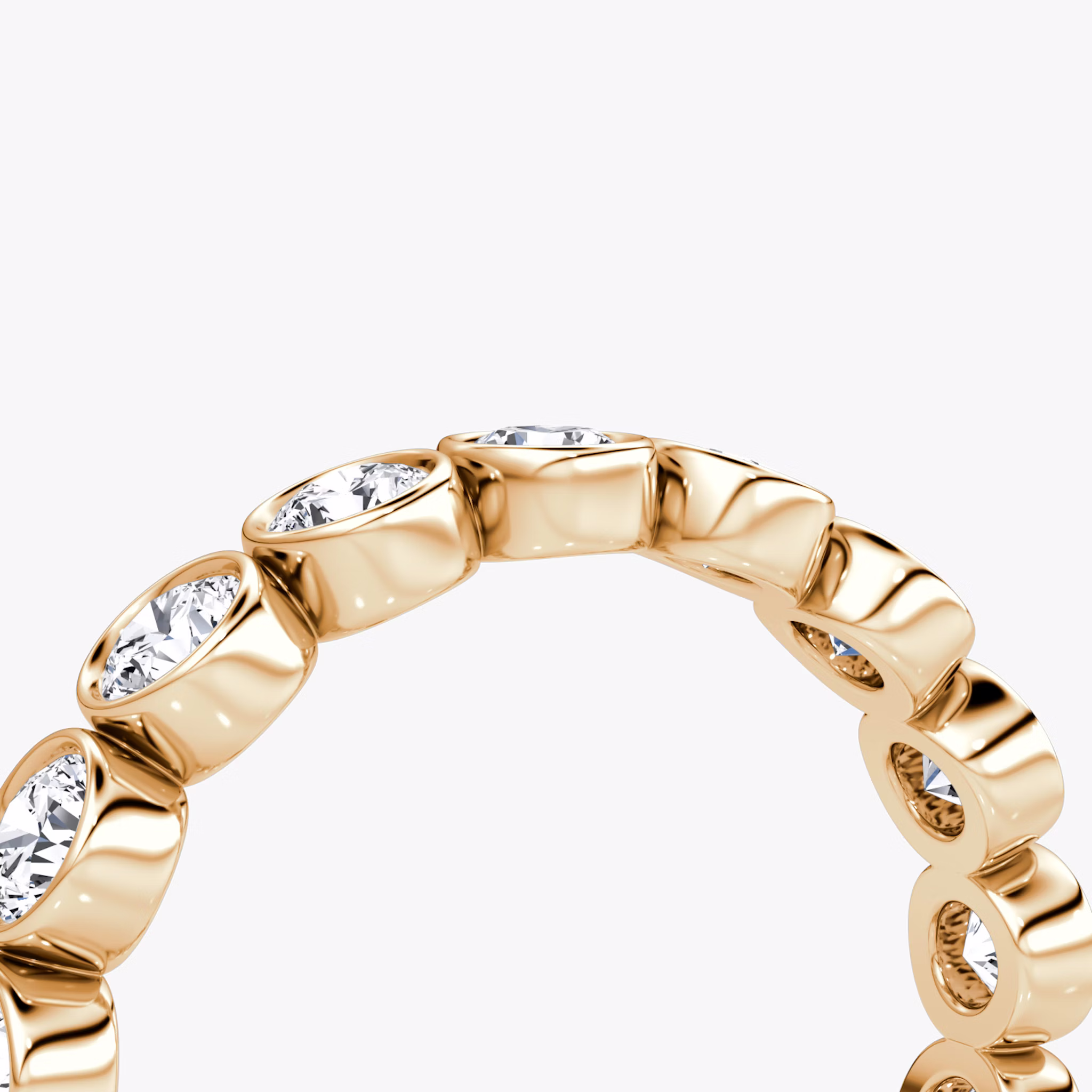 The Bezel Eternity Band | Round Brilliant | 14k | Rose Gold | diamondSize: petite