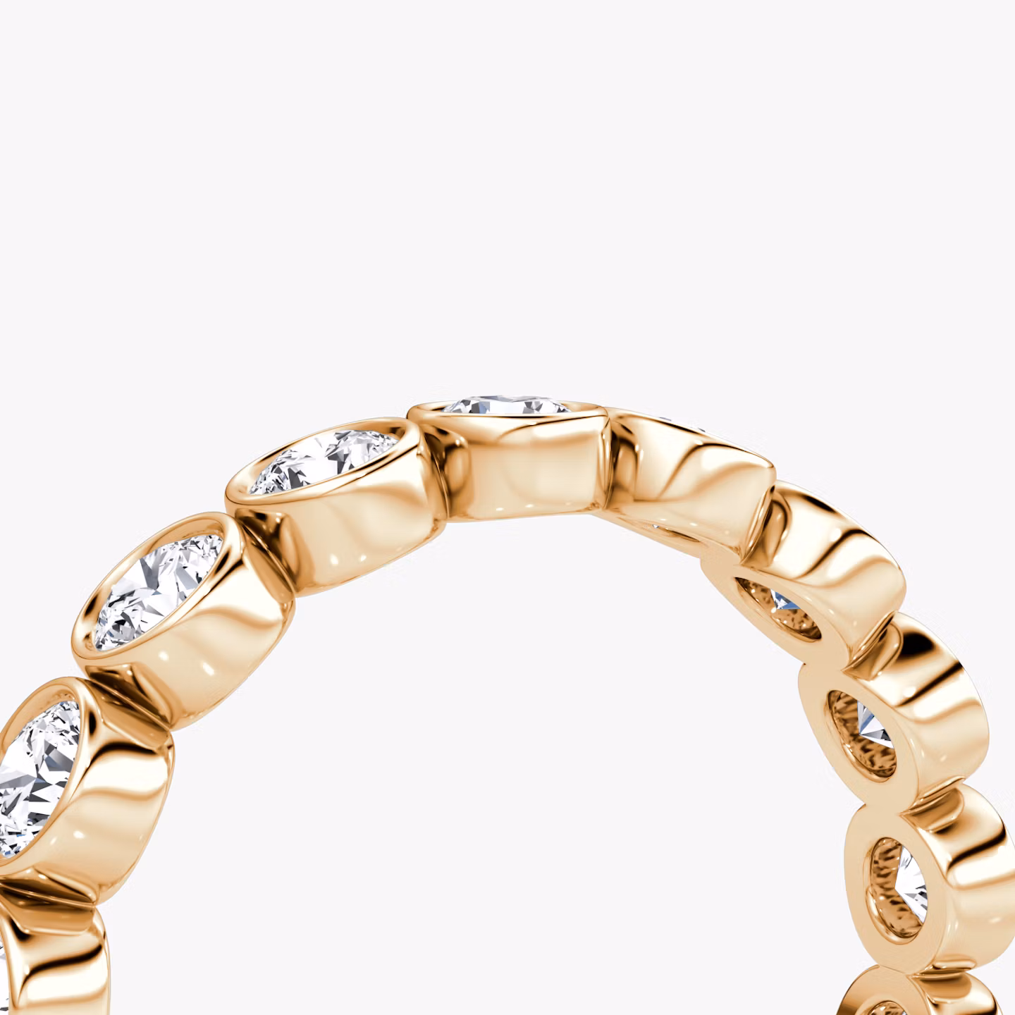 The Bezel Eternity Band | Round Brilliant | 14k | Rose Gold | diamondSize: petite