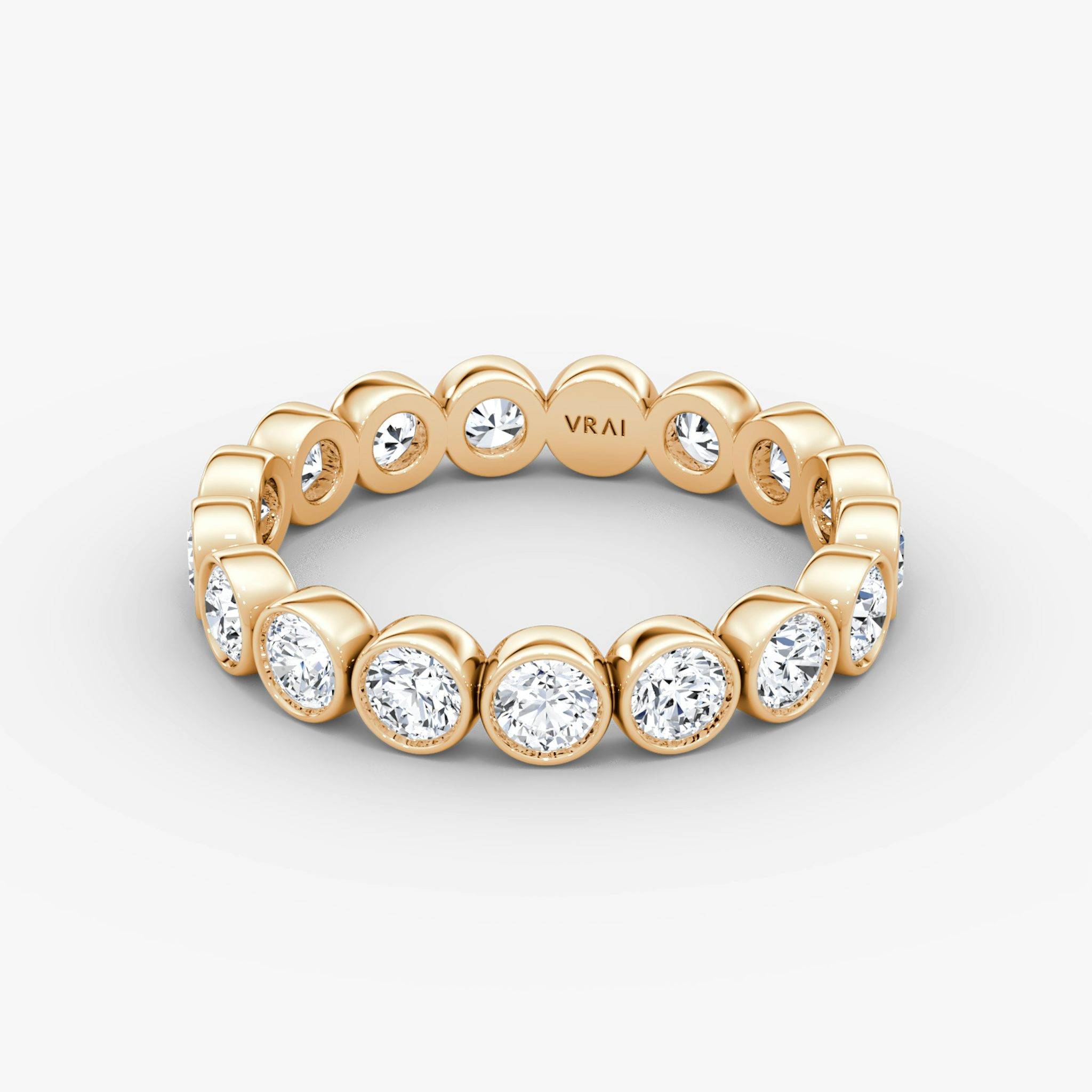 The Bezel Eternity Band | Round Brilliant | 14k | Rose Gold | diamondSize: petite