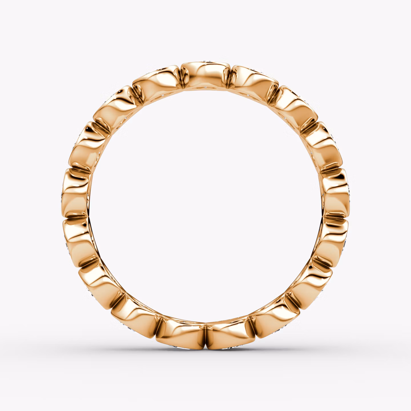 The Bezel Eternity Band | Round Brilliant | 14k | Rose Gold | diamondSize: petite
