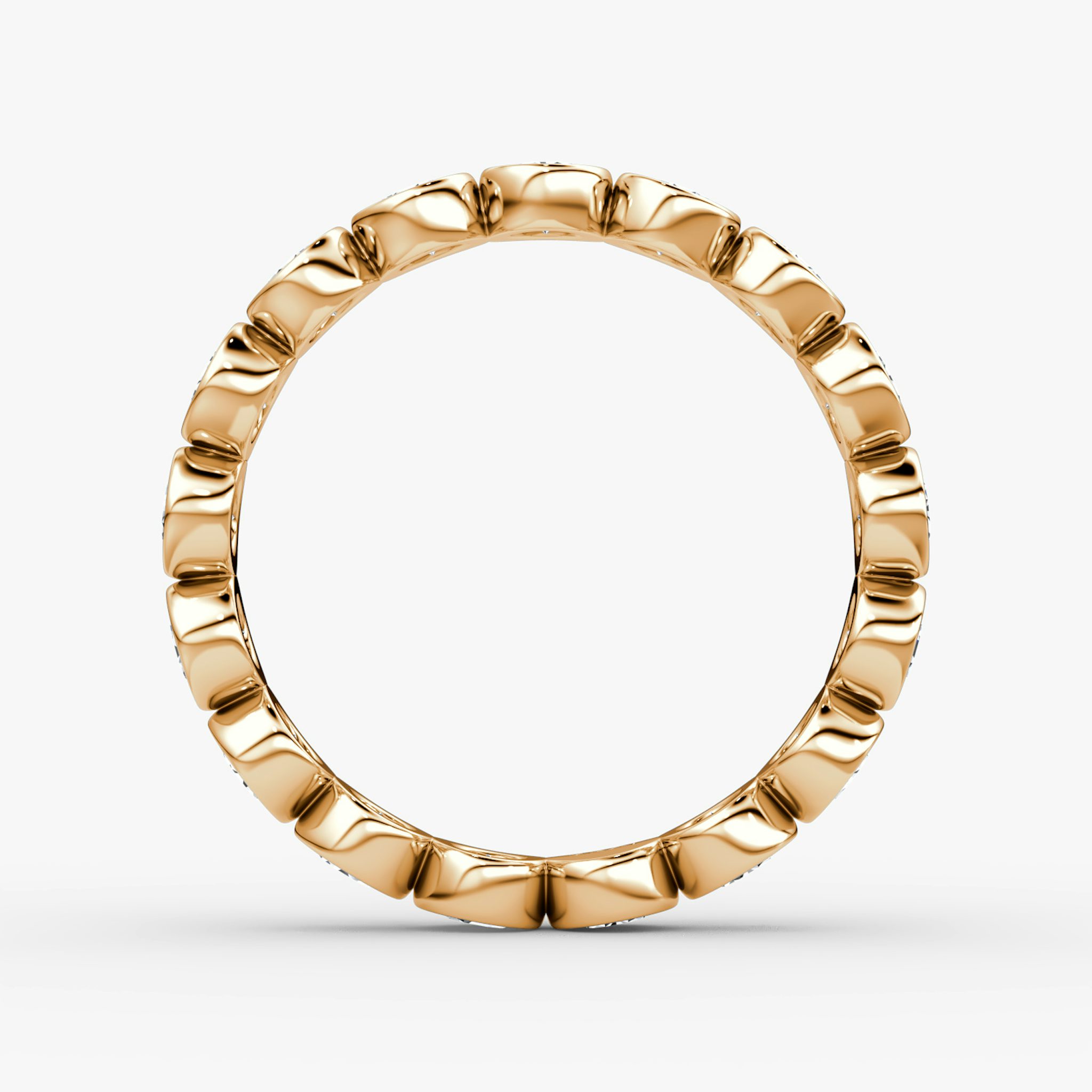 The Bezel Eternity Band | Round Brilliant | 14k | Rose Gold | diamondSize: petite