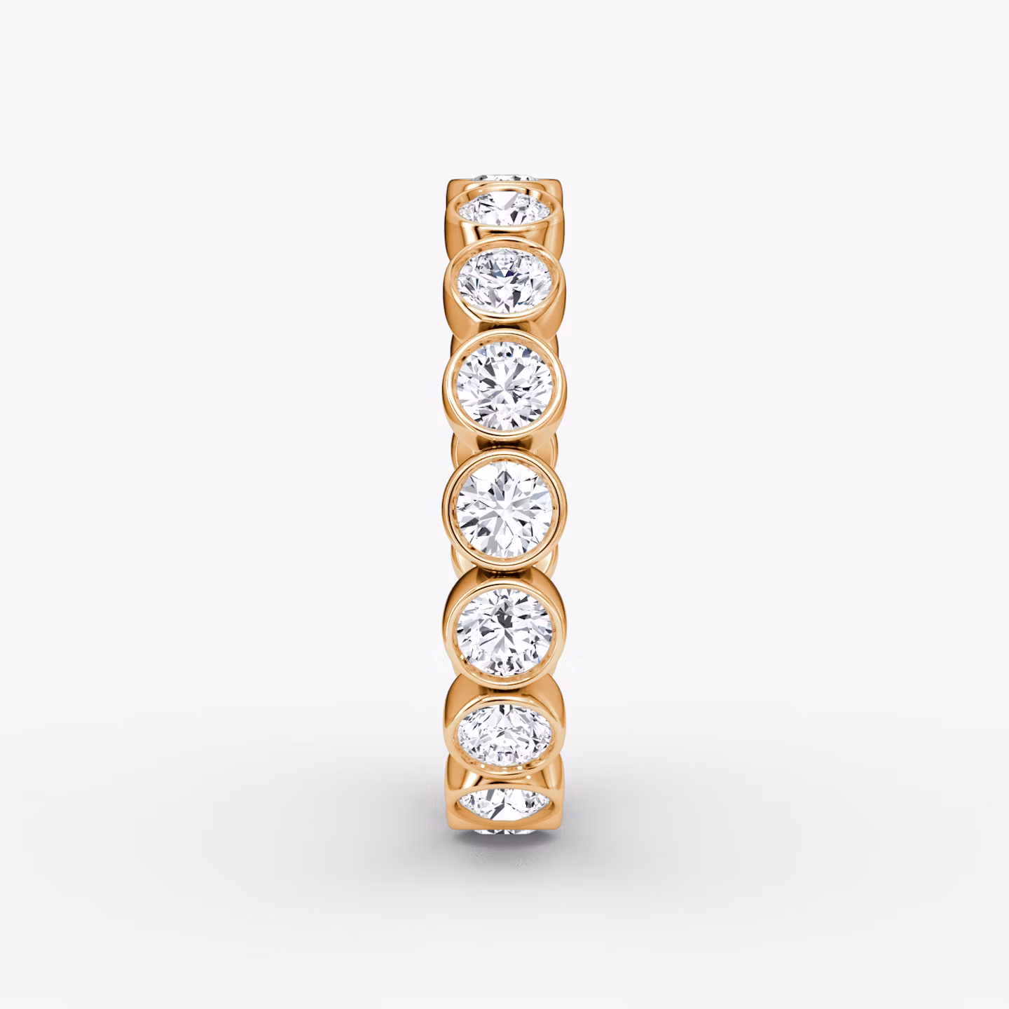 The Bezel Eternity Band | Round Brilliant | 14k | Rose Gold | diamondSize: petite