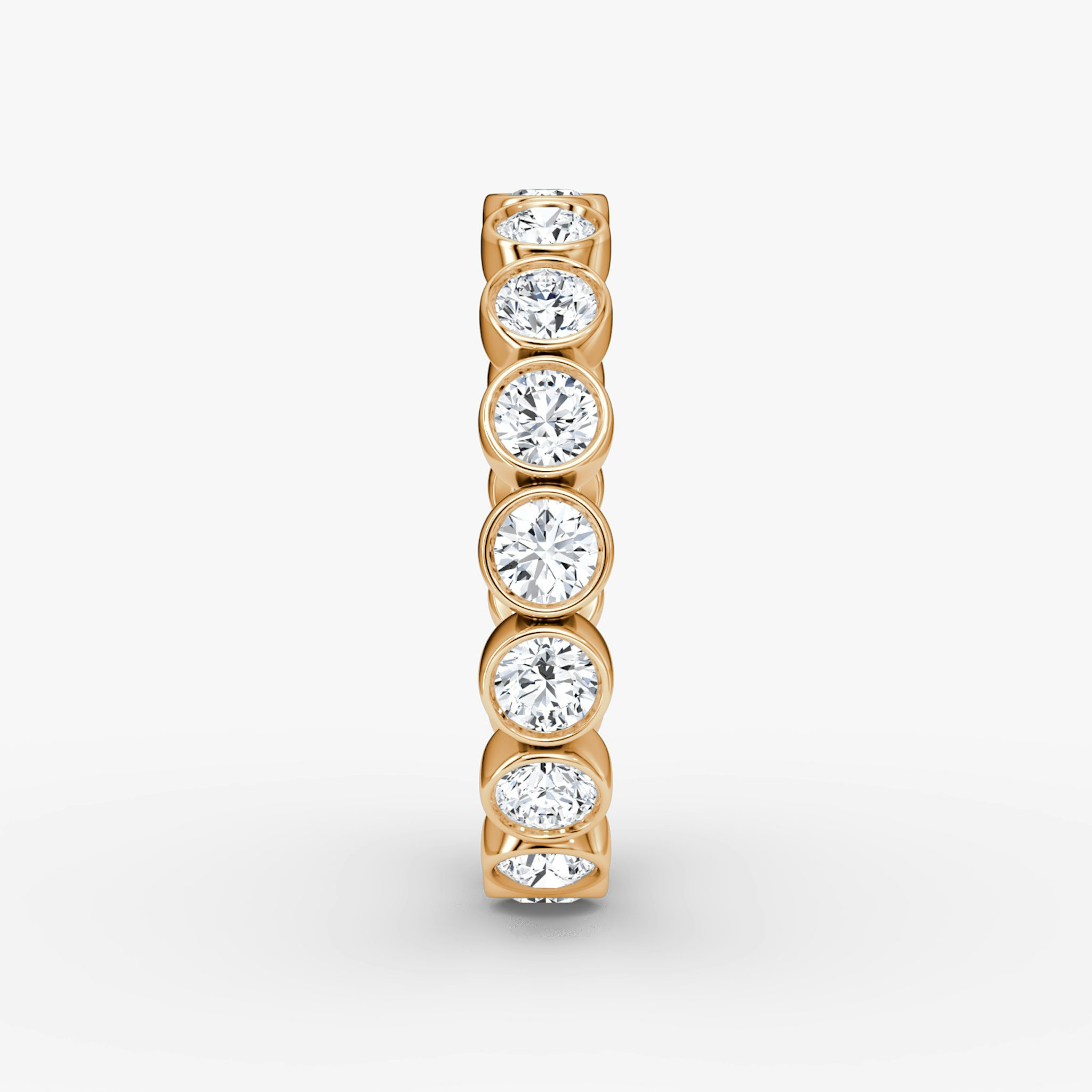 The Bezel Eternity Band | Round Brilliant | 14k | Rose Gold | diamondSize: petite