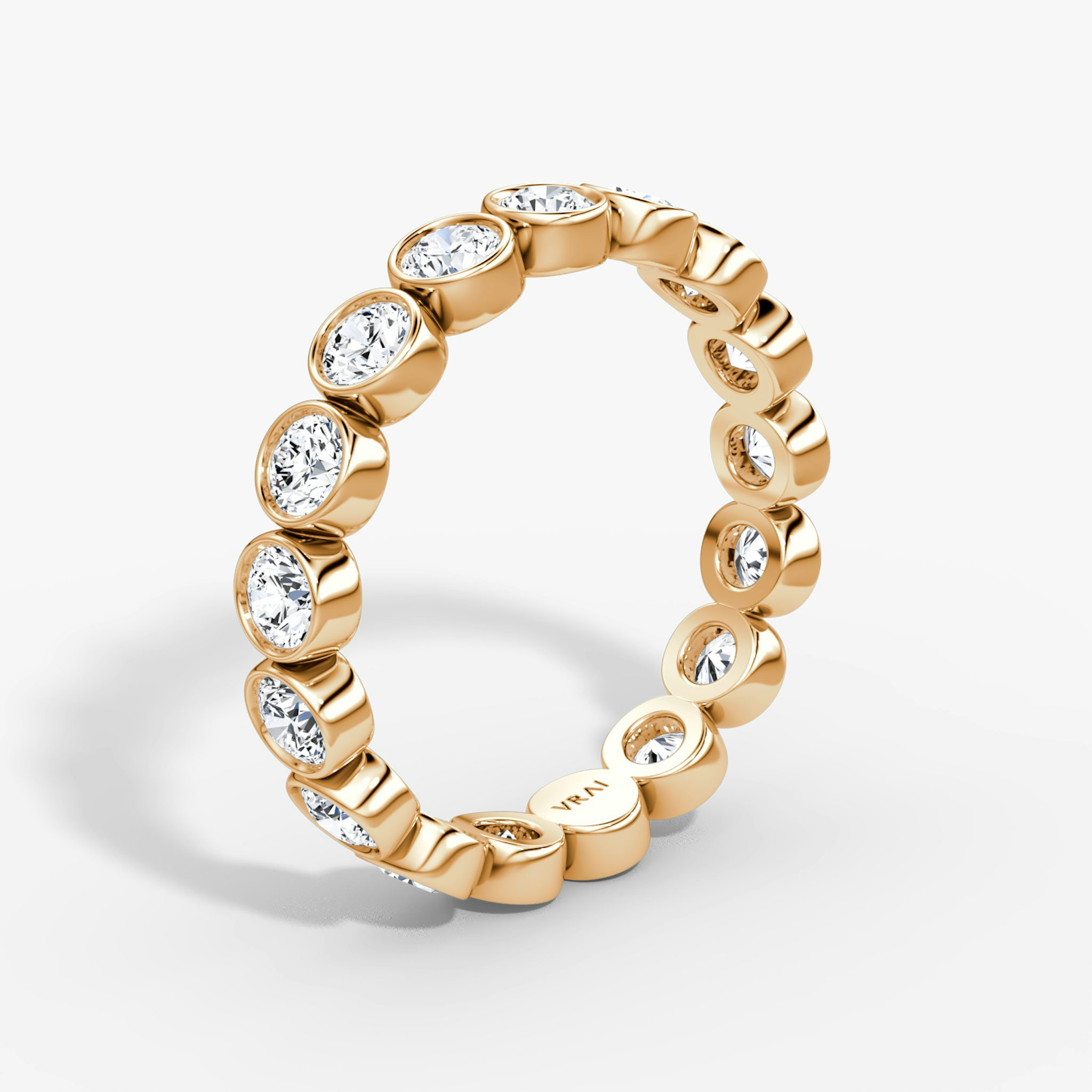 The Bezel Eternity Band | Round Brilliant | 14k | Rose Gold | diamondSize: petite
