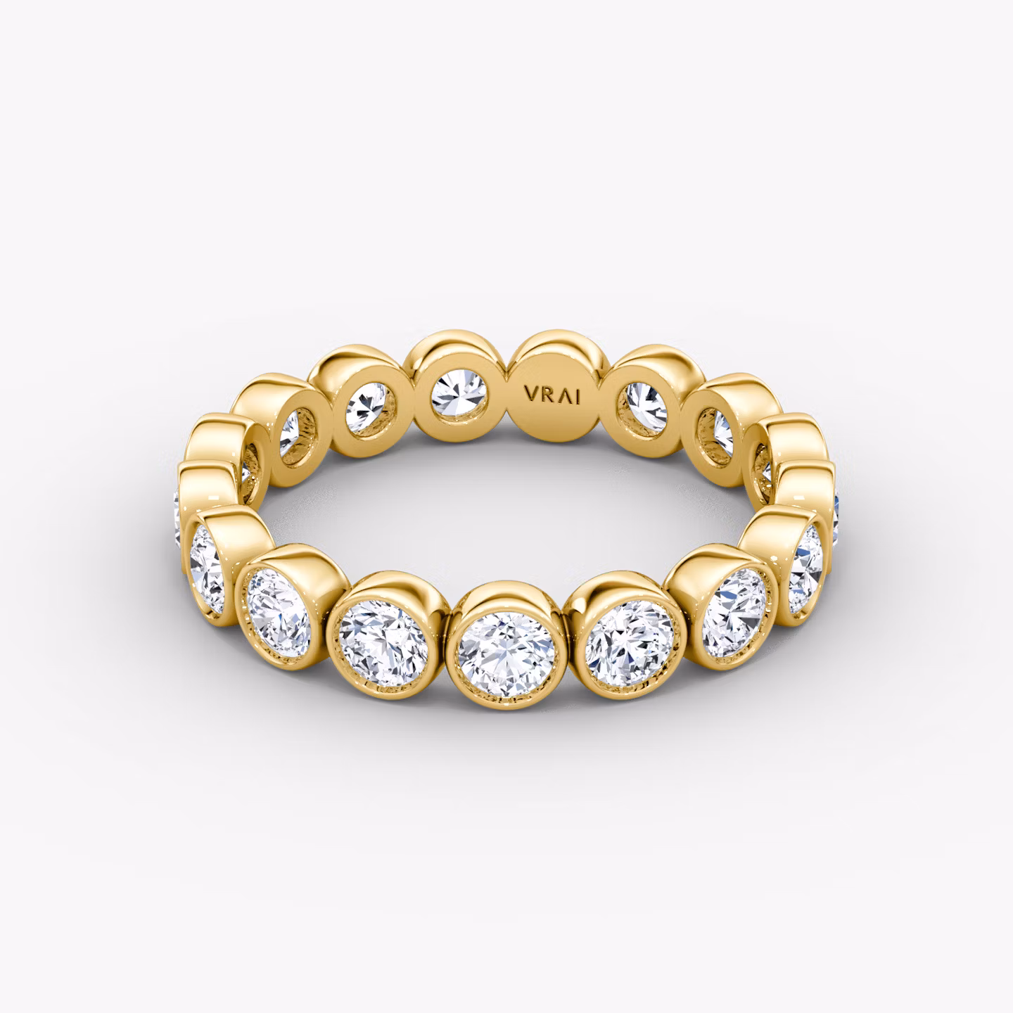 The Bezel Eternity Band Round Brilliant | Yellow Gold